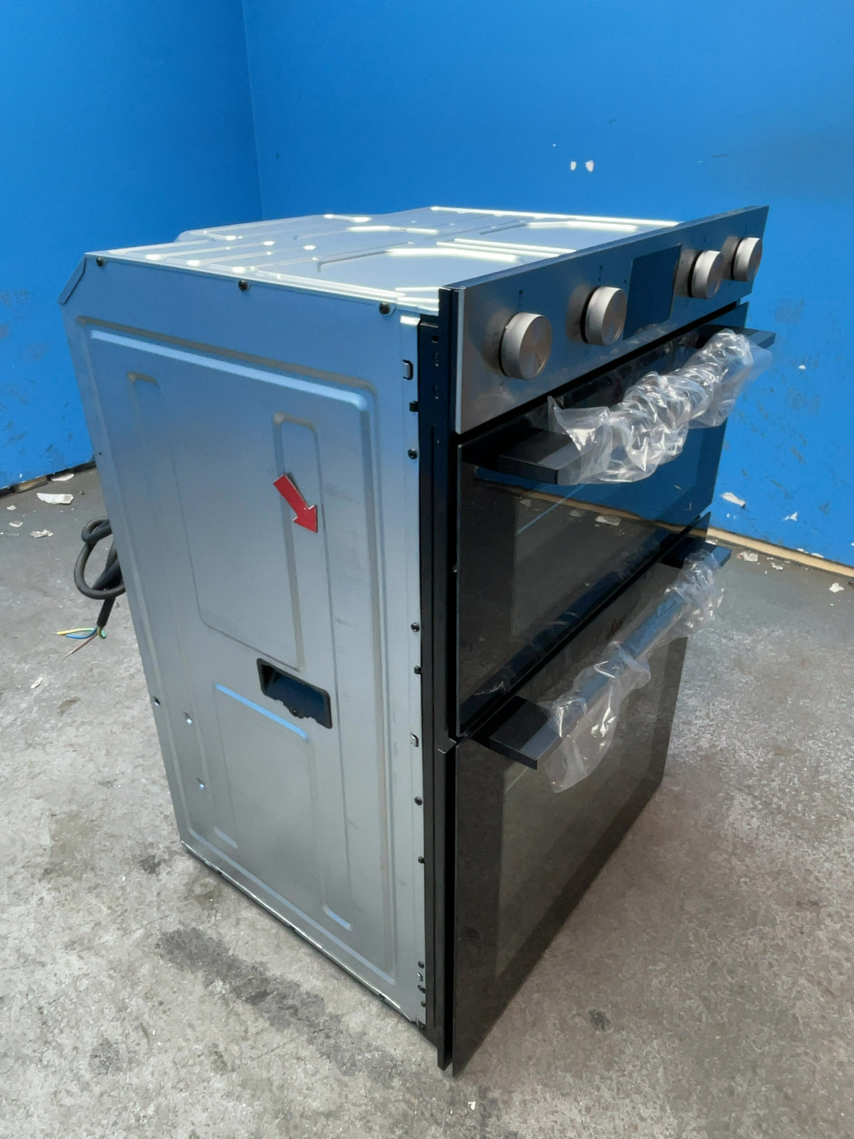 #GRC-168-047 - Midea 60cm Built-In Electric Double Oven – 72L Fan Oven, 38L Top Oven & Grill, Stainless Steel