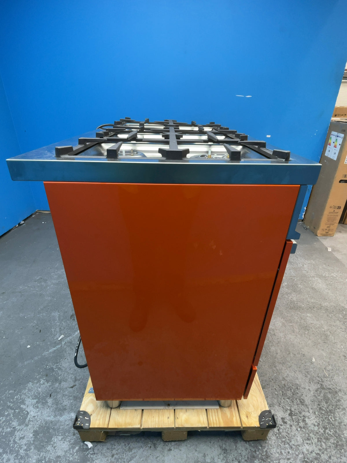 #GRC-168-074 - Bertazzoni Professional Series 100cm Dual Fuel Range Cooker – Twin Oven 123L, 6 Gas Burners, Dual Wok, Orange