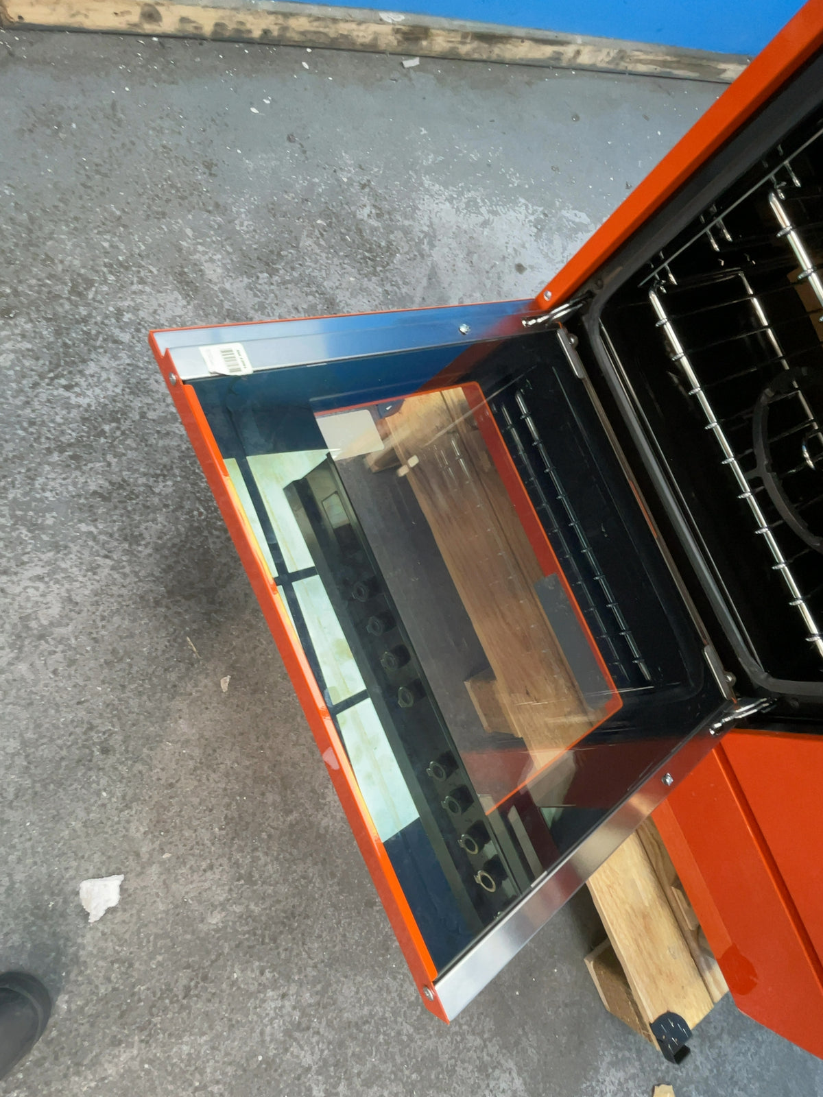 #GRC-168-074 - Bertazzoni Professional Series 100cm Dual Fuel Range Cooker – Twin Oven 123L, 6 Gas Burners, Dual Wok, Orange