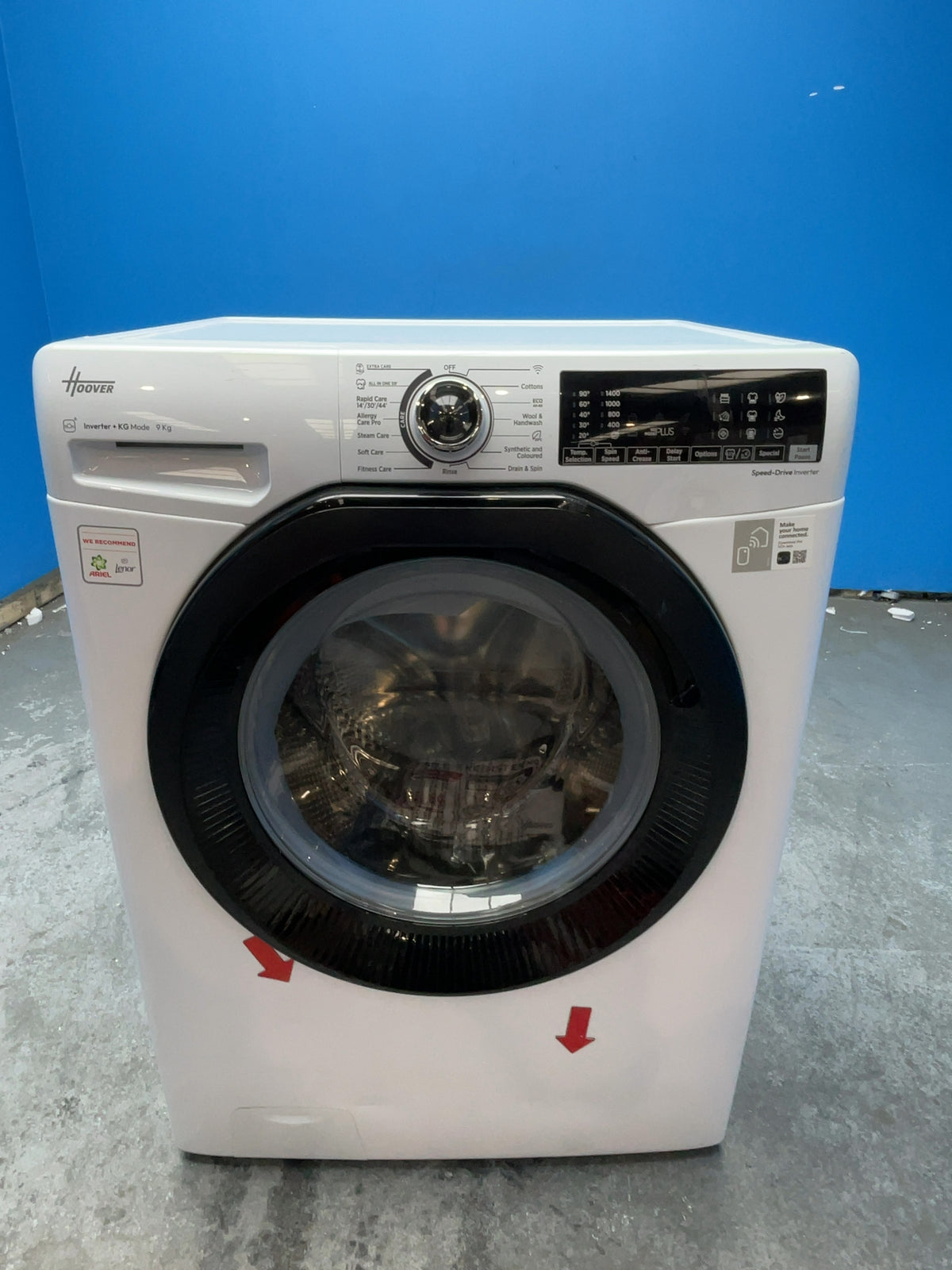 #GRC-168-117 - Hoover H-WASH 350 9kg 1400rpm Washing Machine – Allergy Care Pro, White