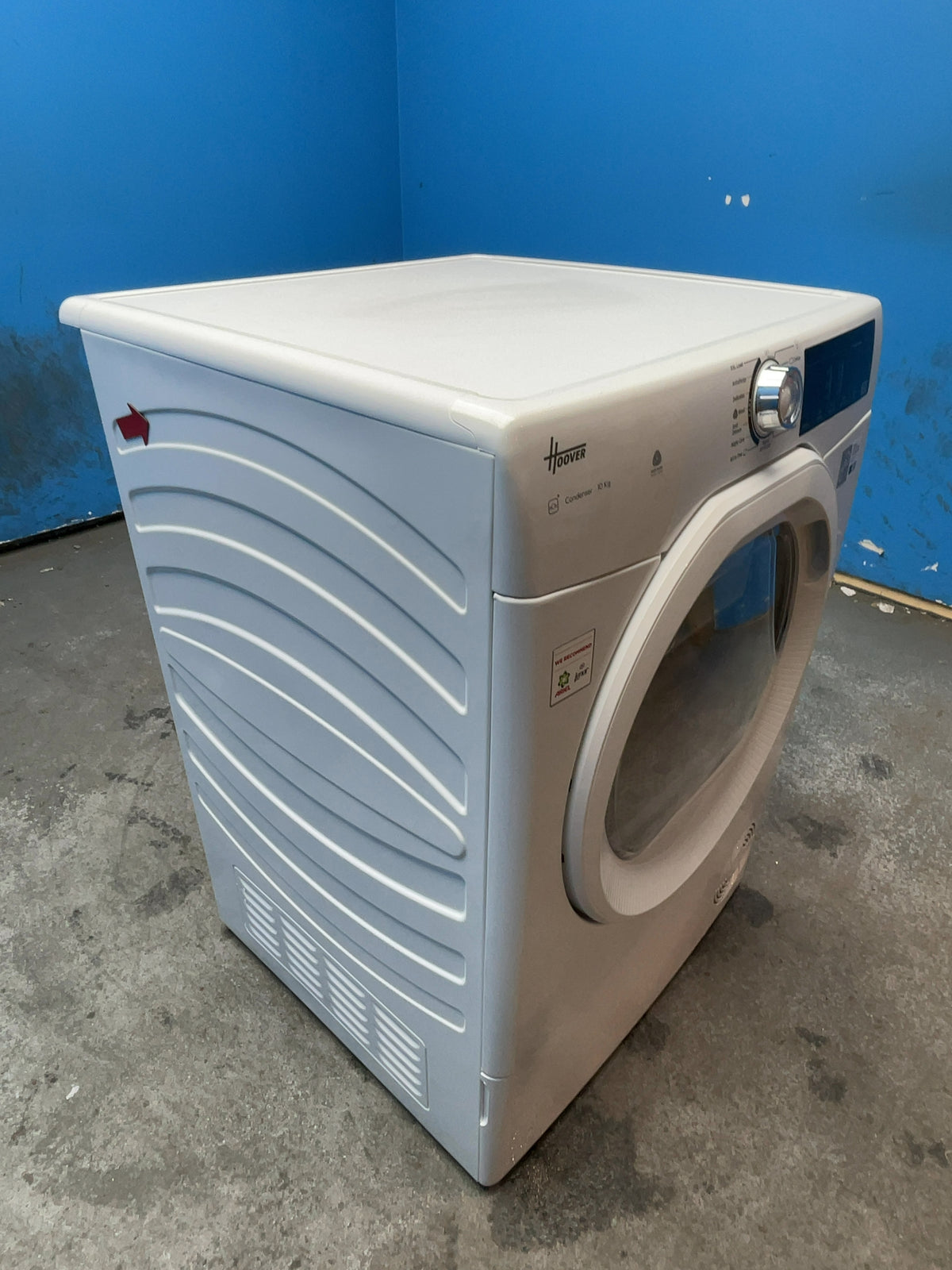 #GRC-168-161 - Hoover 10kg Condenser Tumble Dryer – Sensor Drying, White, B Energy Rating