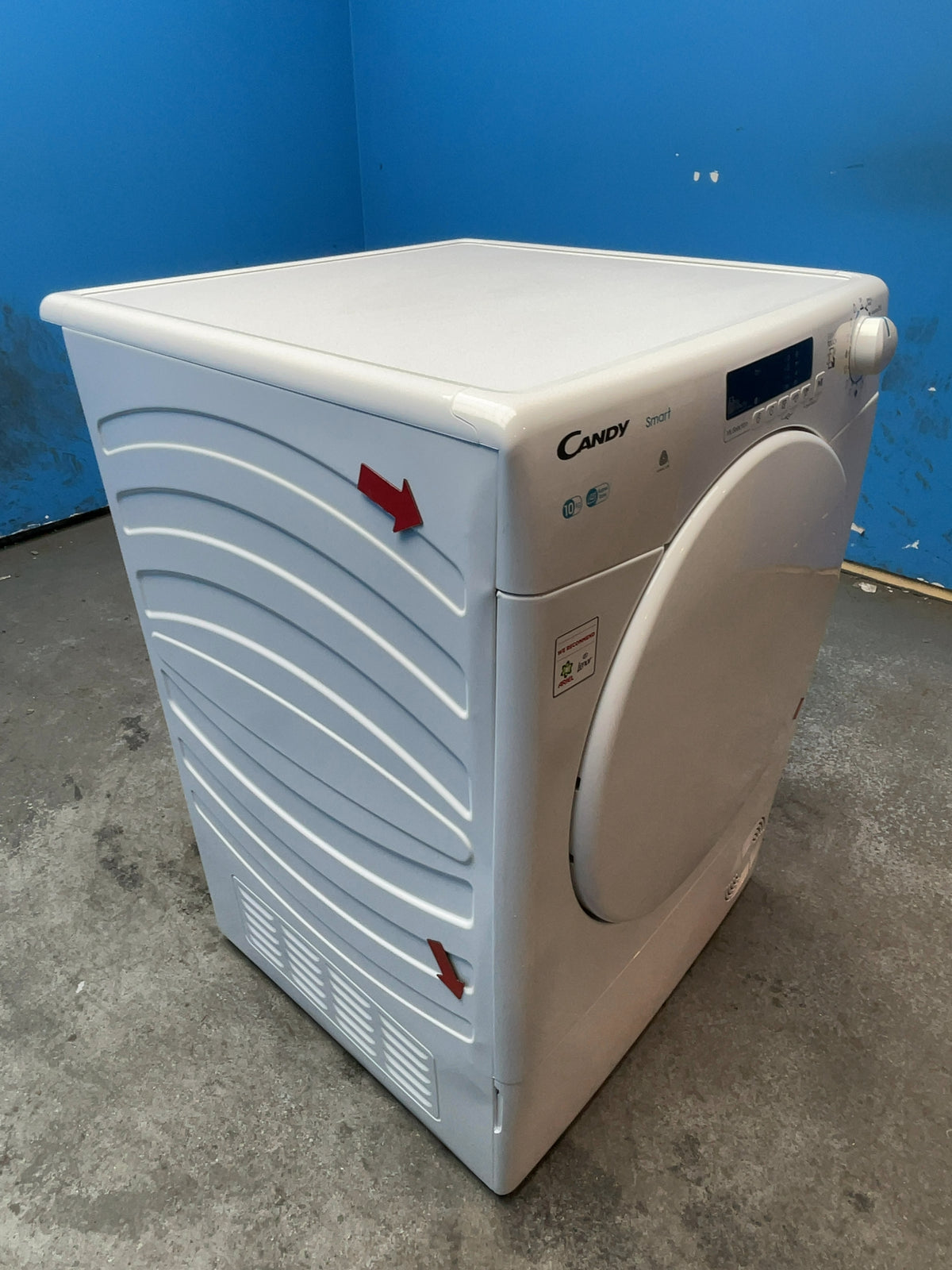 #GRC-168-166 - Candy Smart 10kg Condenser Tumble Dryer – Sensor Drying, White, G Energy Rating