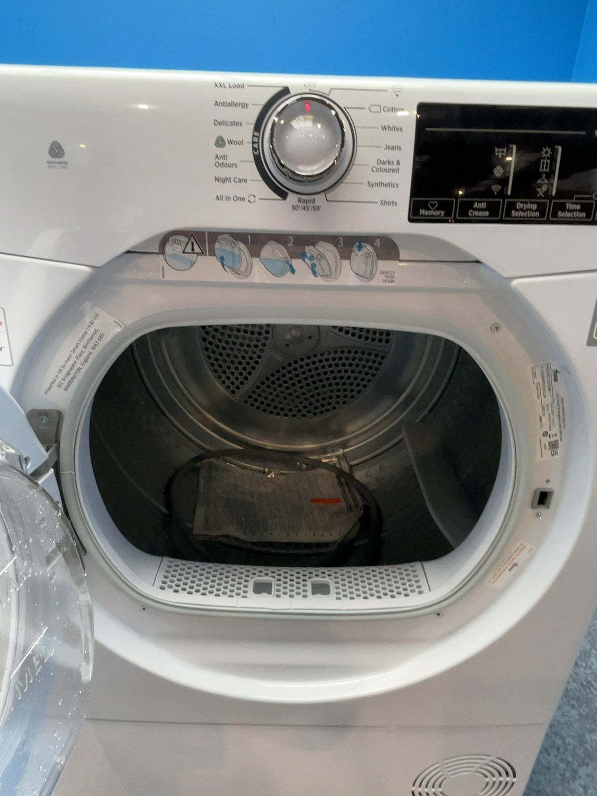 #GRC-168-168 - Hoover 10kg Condenser Tumble Dryer – Sensor Drying, White, B Energy Rating