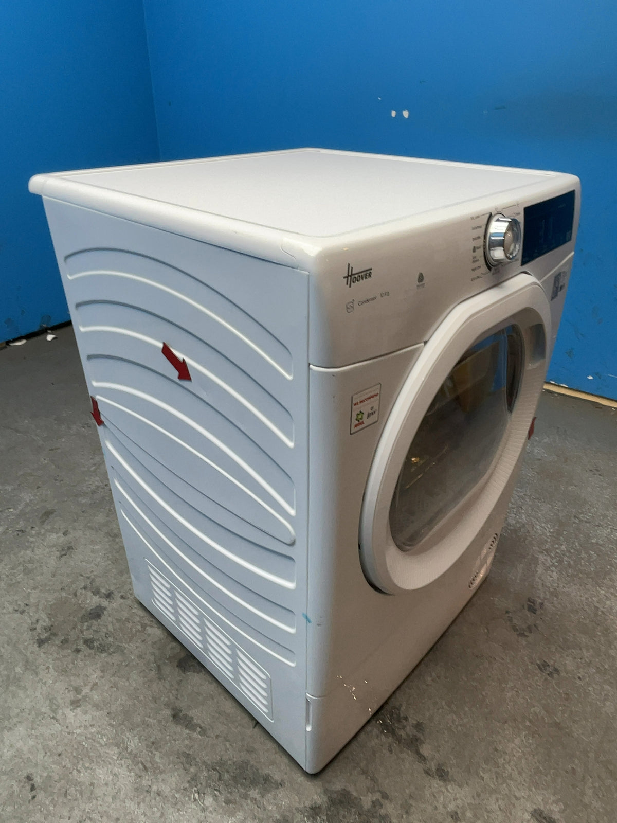 #GRC-168-175 - Hoover 10kg Condenser Tumble Dryer – Sensor Drying, White, B Energy Rating