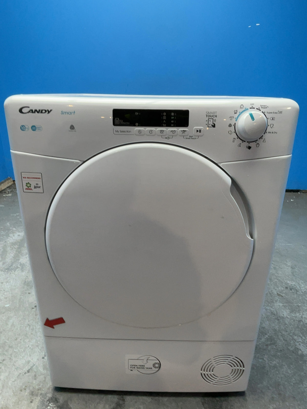 #GRC-168-180 - Candy Smart 10kg Condenser Tumble Dryer – Sensor Drying, White, G Energy Rating
