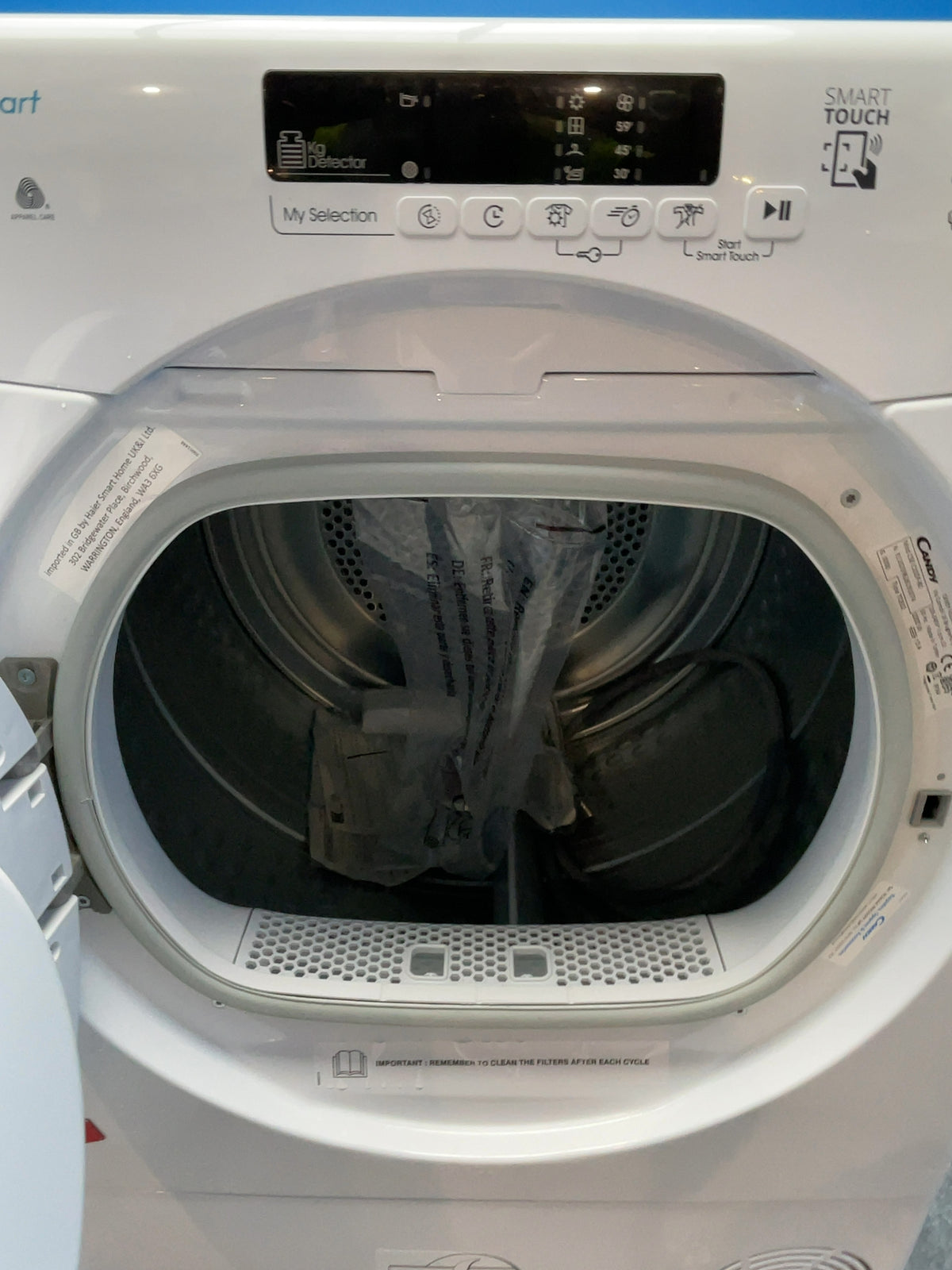 #GRC-168-180 - Candy Smart 10kg Condenser Tumble Dryer – Sensor Drying, White, G Energy Rating