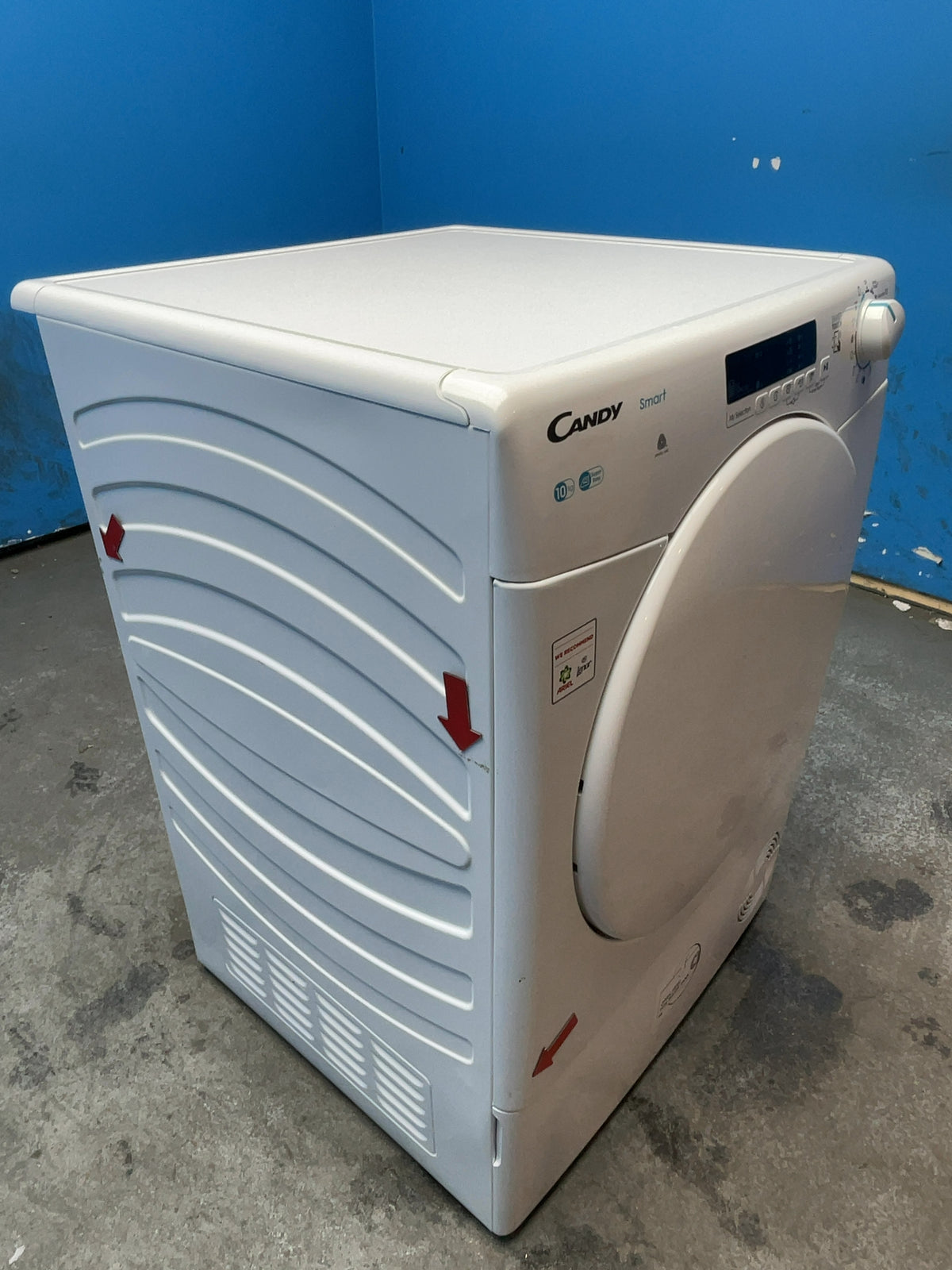 #GRC-168-180 - Candy Smart 10kg Condenser Tumble Dryer – Sensor Drying, White, G Energy Rating