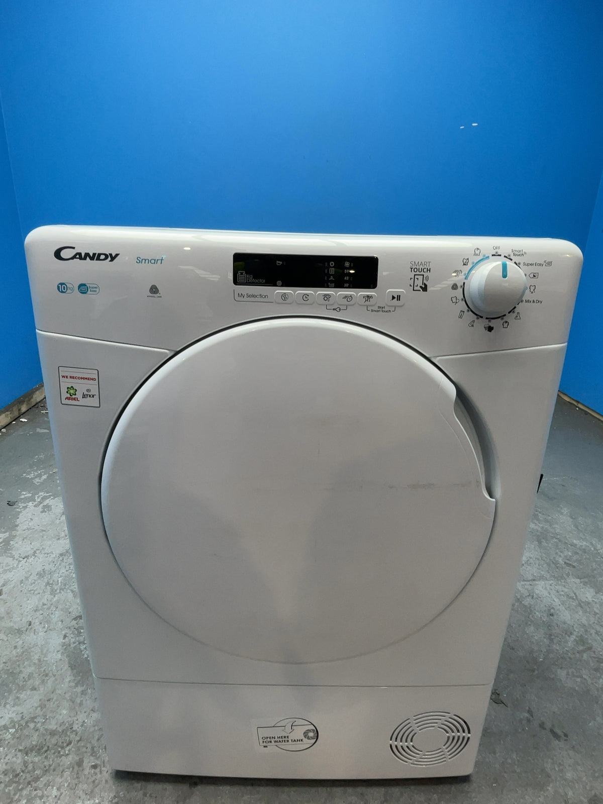 #GRC-168-181 - Candy Smart 10kg Condenser Tumble Dryer – Sensor Drying, White, G Energy Rating