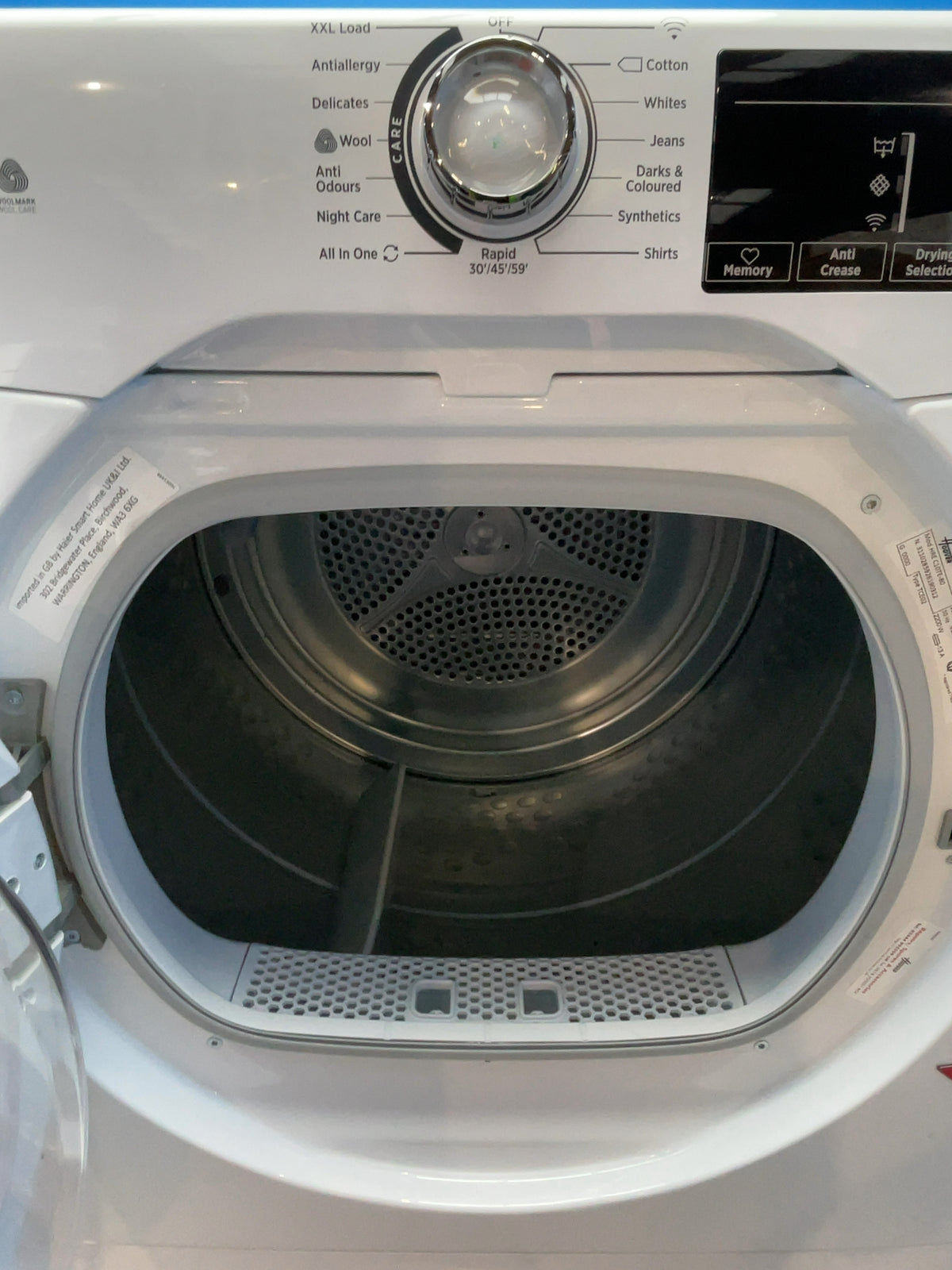 #GRC-168-199 - Hoover 10kg Condenser Tumble Dryer – Sensor Drying, White, B Energy Rating