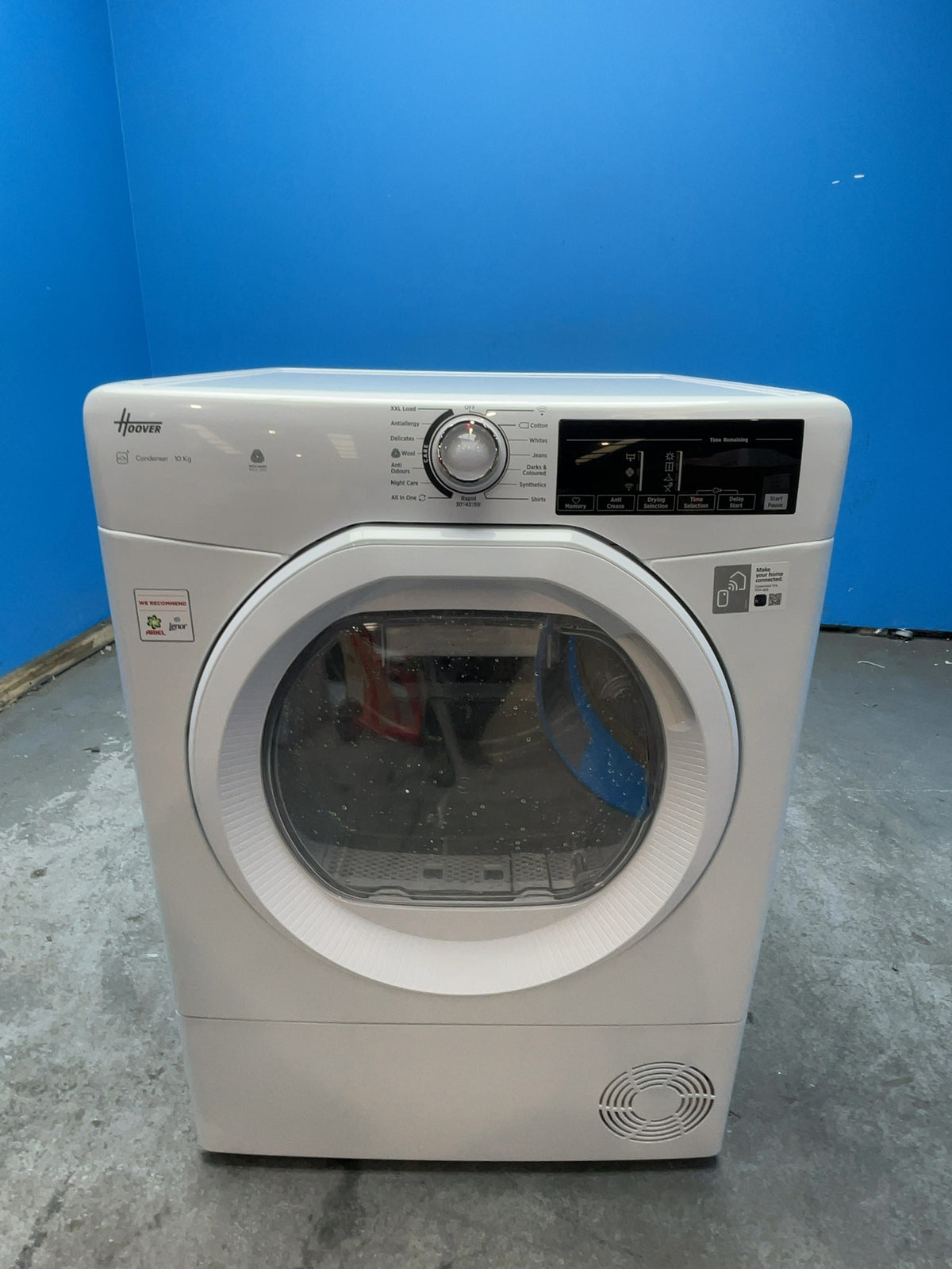 #GRC-168-211 - Hoover 10kg Condenser Tumble Dryer – Sensor Drying, White, B Energy Rating
