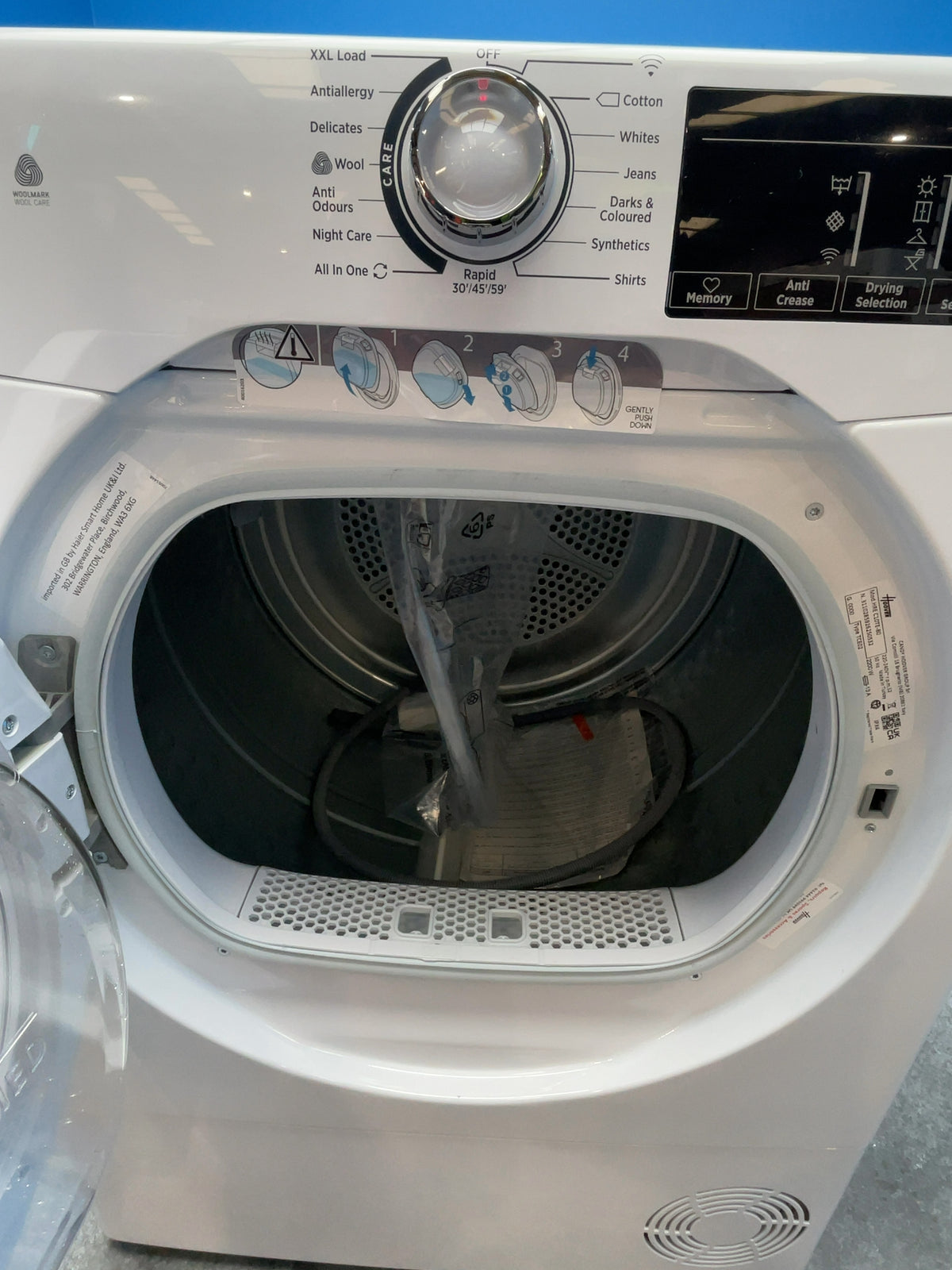 #GRC-168-211 - Hoover 10kg Condenser Tumble Dryer – Sensor Drying, White, B Energy Rating