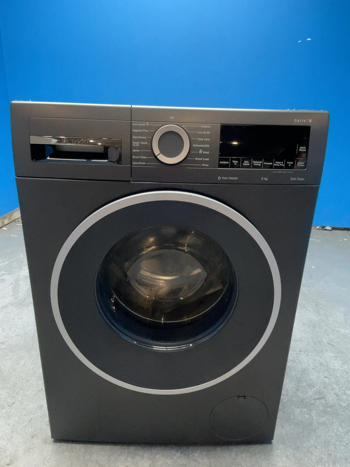 #GRC-168-370 - Bosch 9kg 1400rpm Washing Machine – SpeedPerfect, Cast Iron Grey