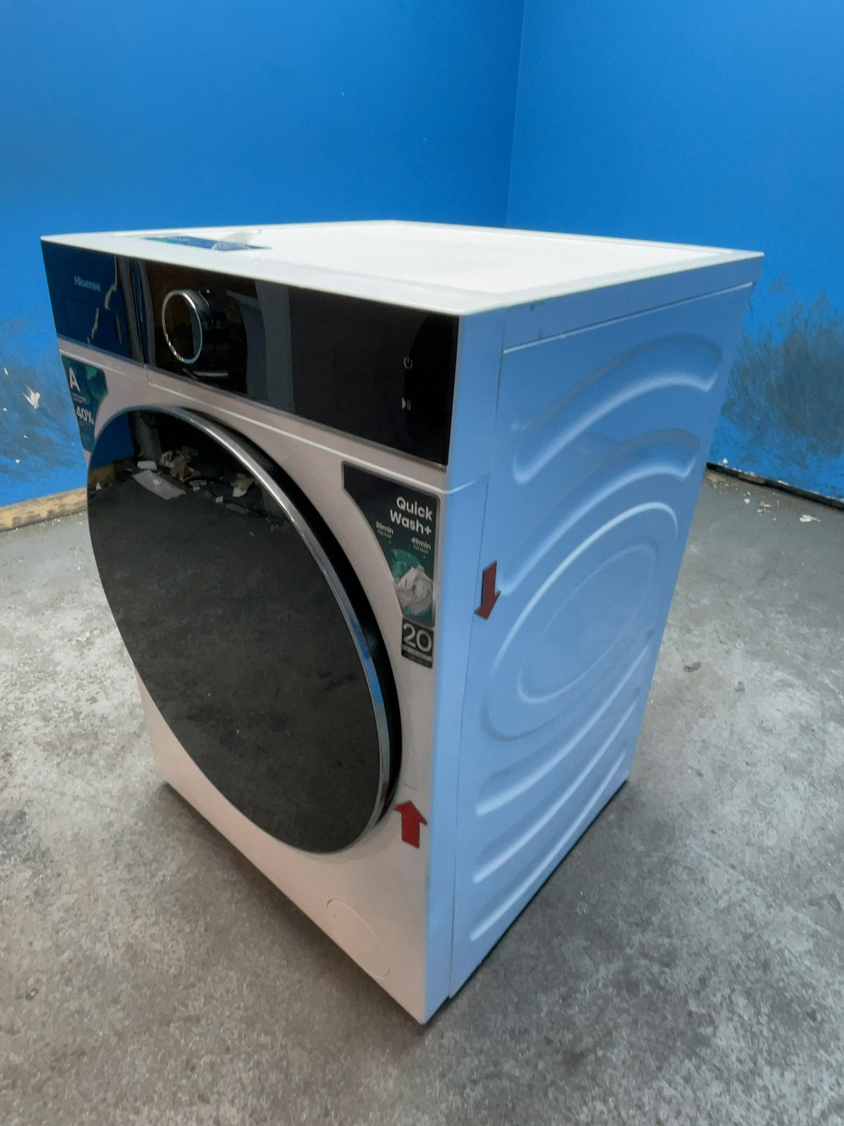 #GRC-168-396 - Hisense 12kg 1400rpm Washing Machine – Pure Jet Pro, Steam Function, White