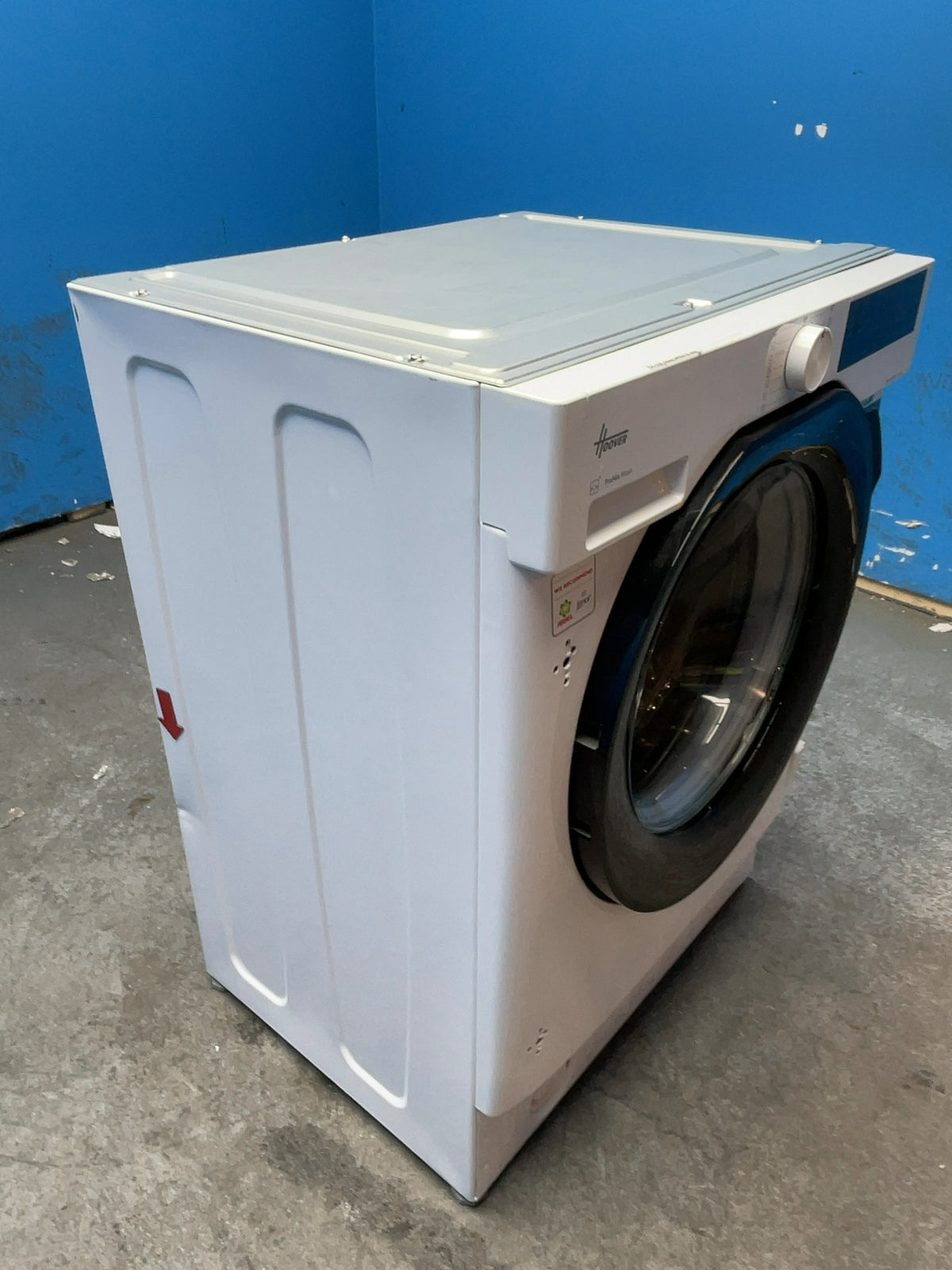 #GRC-168-482 - Hoover 9kg 1600rpm Integrated Washing Machine – AI Weight Sense, White