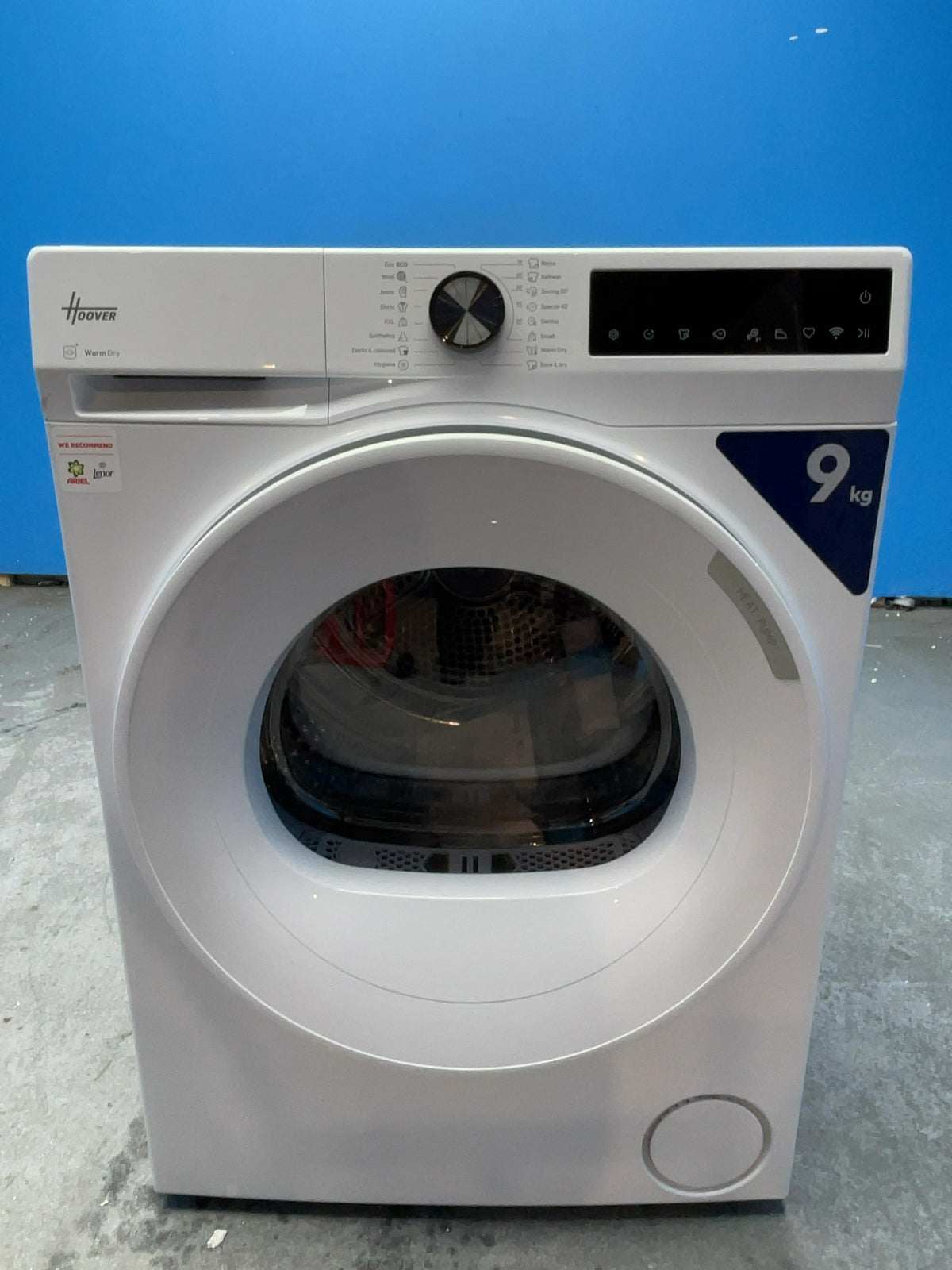 #GRC-168-520 - Hoover Pro Dry Series 3 9kg Heat Pump Tumble Dryer – WiFi Connected, Sensor Dry, White
