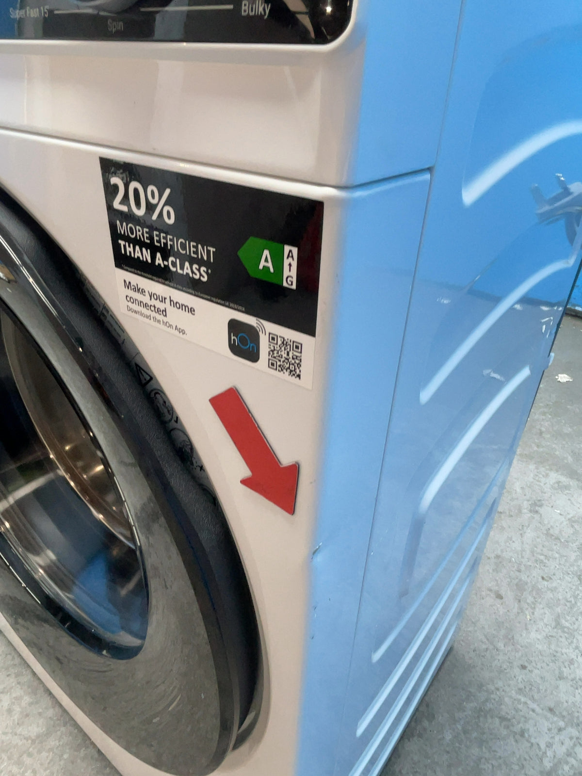 #GRC-168-594 - Haier 9kg 1400rpm Washing Machine – Steam Function, WiFi Connected, White