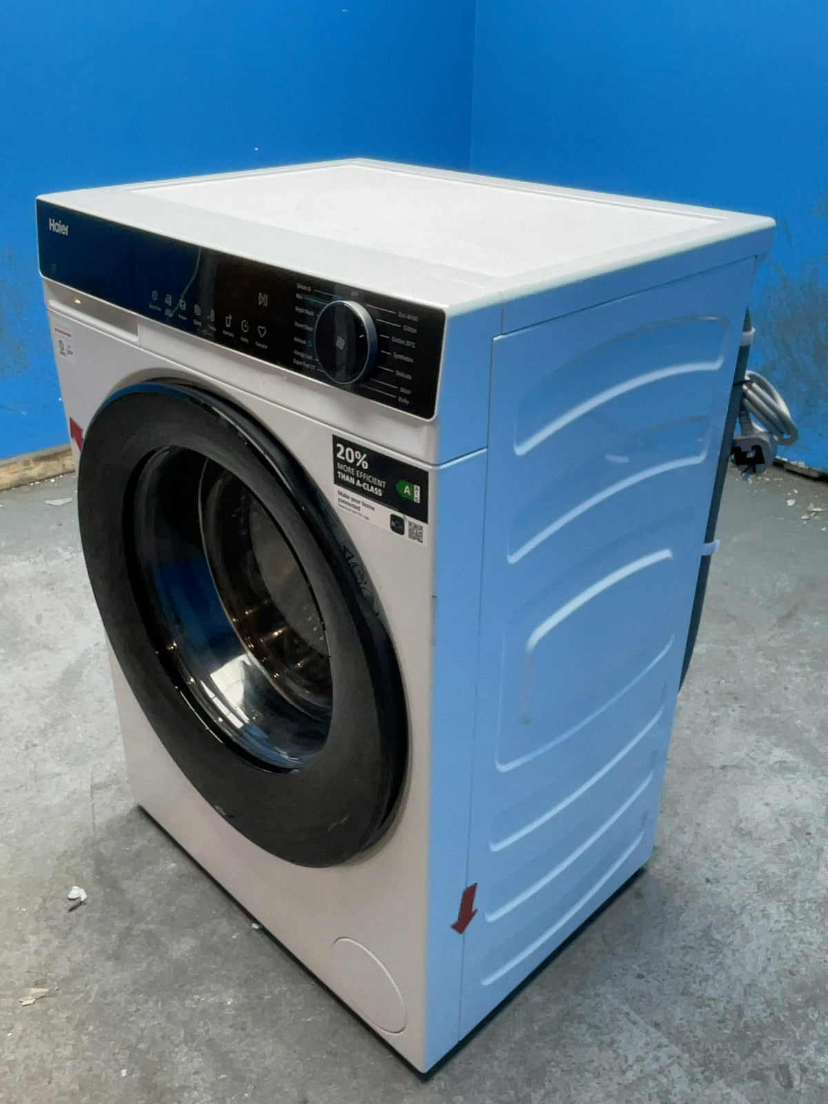 #GRC-168-607 - Haier 9kg 1400rpm Washing Machine – Steam Function, WiFi Connected, White
