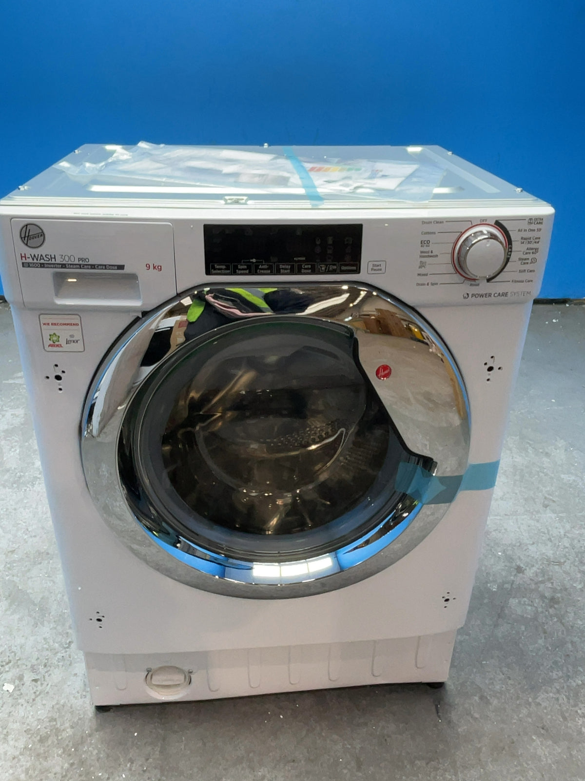 #GRC-168-704 - Hoover H-WASH 300 PRO 9kg 1600rpm Integrated Washing Machine – Autodose, Steam, White