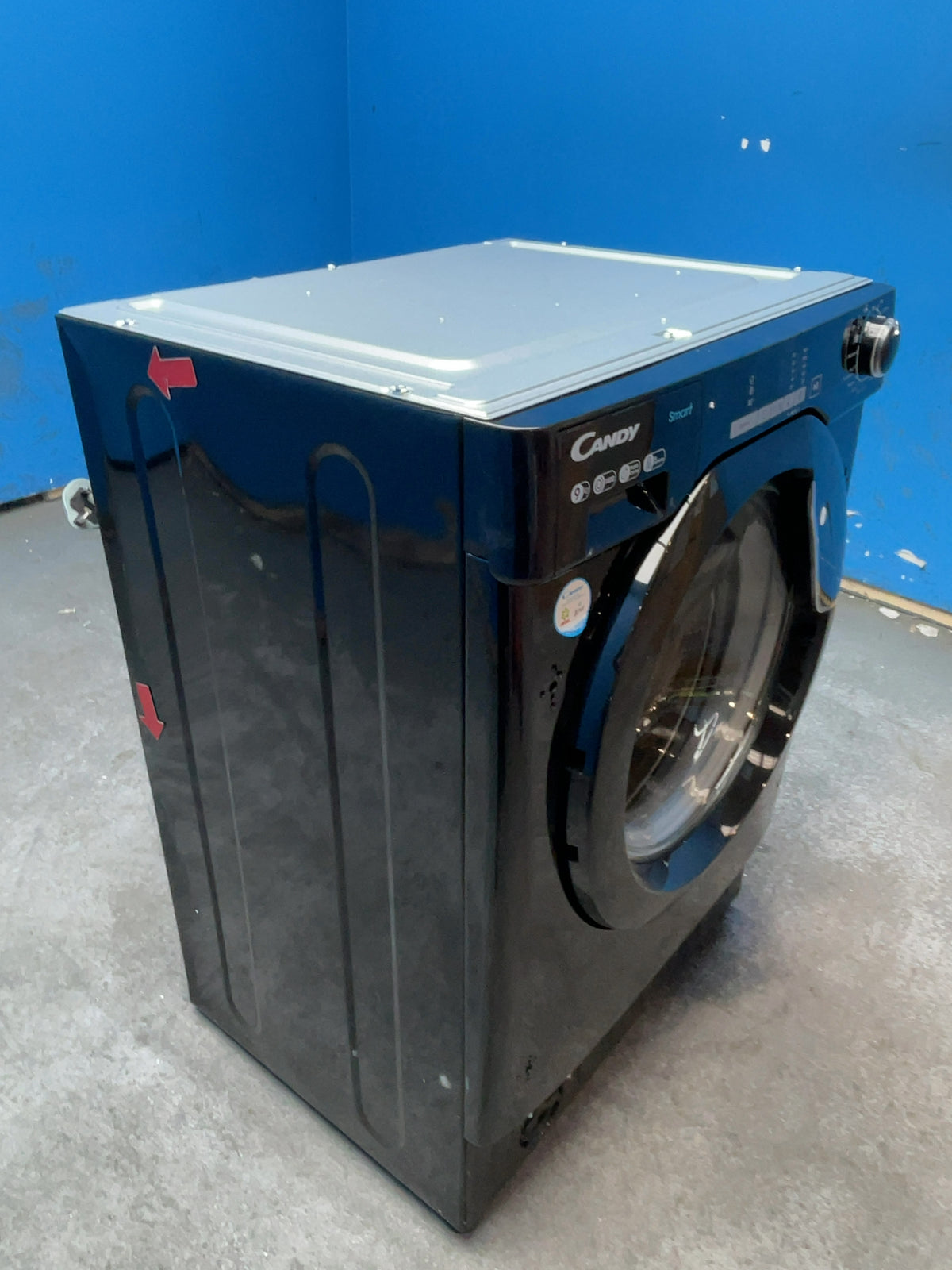 #GRC-168-714 - Candy Integrated 9kg 1400rpm Washing Machine – KG Detector, Rapid Washes, Black