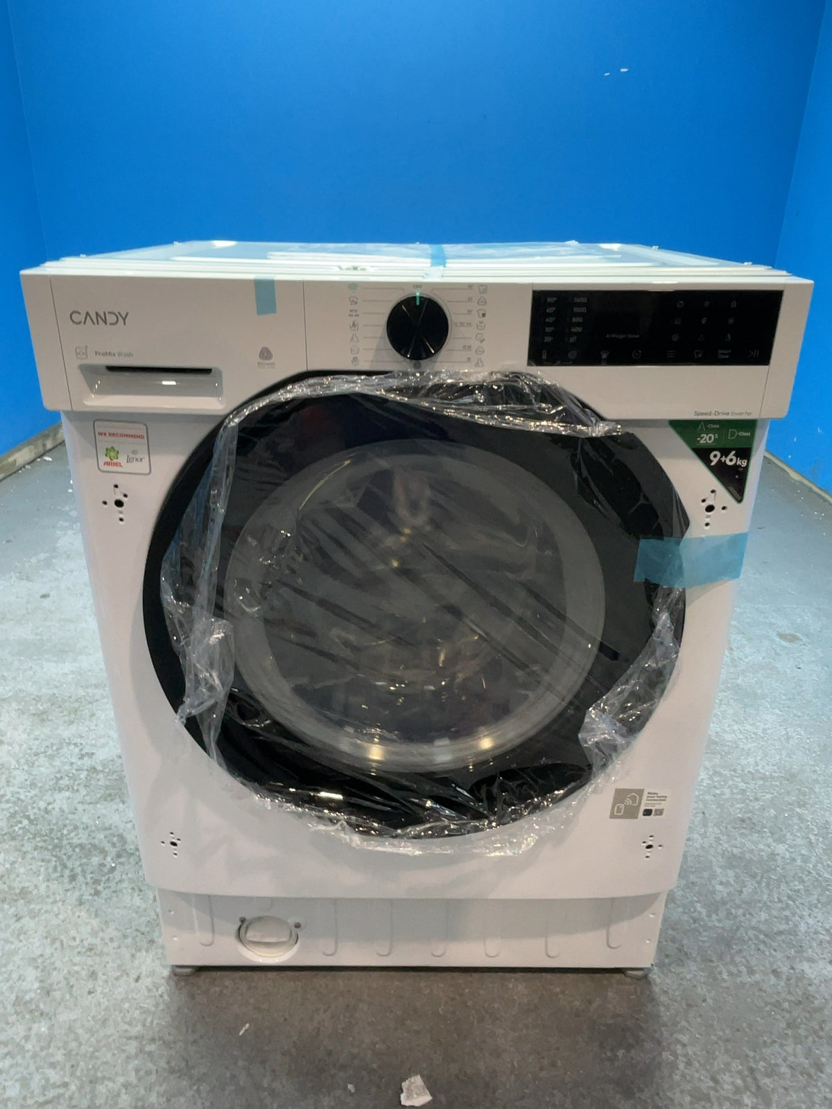 #GRC-168-723 - Candy ProWash&Dry 400 9kg/6kg Integrated Washer Dryer – Autodose, WiFi, Steam, White