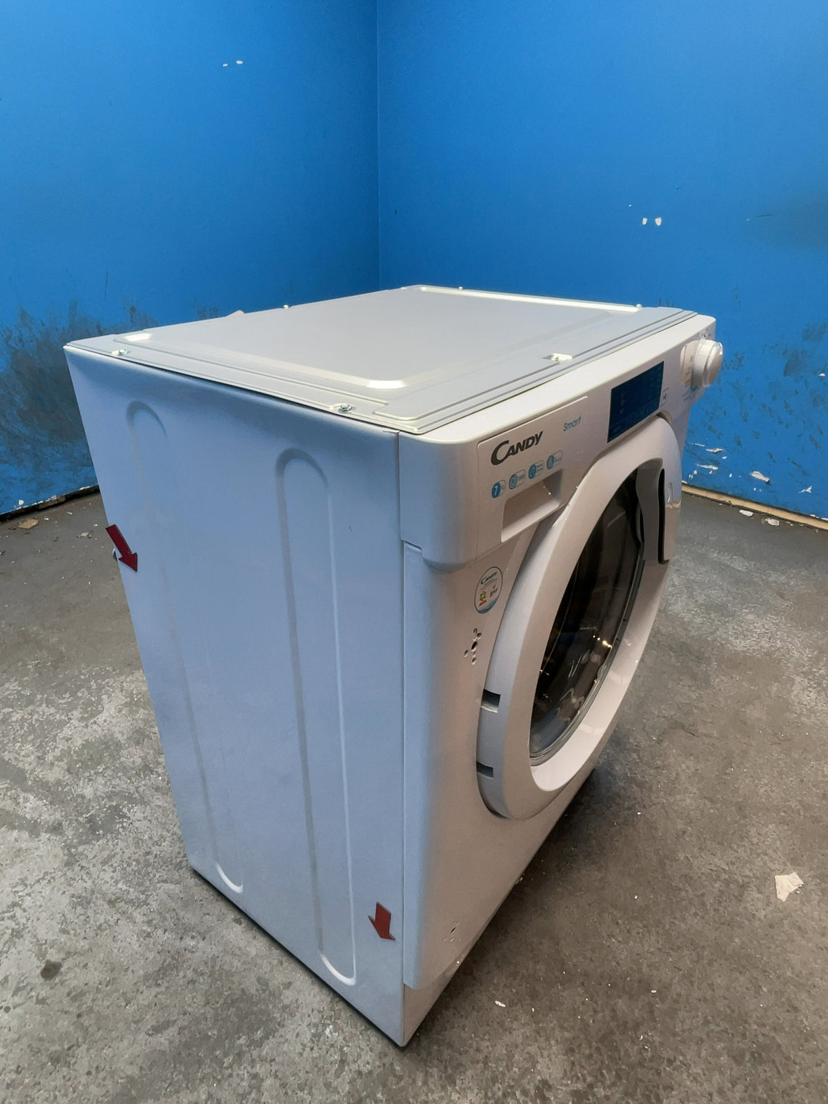 #GRC-168-750 - Candy CBW 57D1XE-80 7kg Integrated Washing Machine – 1500rpm, KG Detector, Steam Function, White