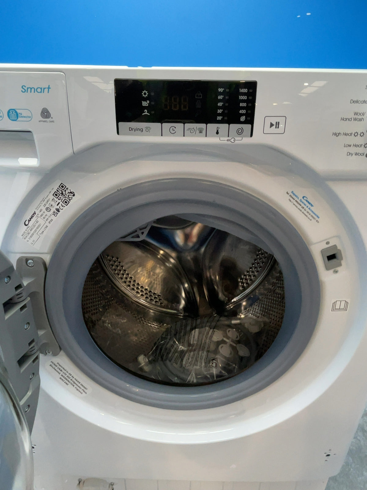 #GRC-168-760 - Candy Smart Integrated Washer Dryer – 8kg Wash, 5kg Dry, 1400rpm, White