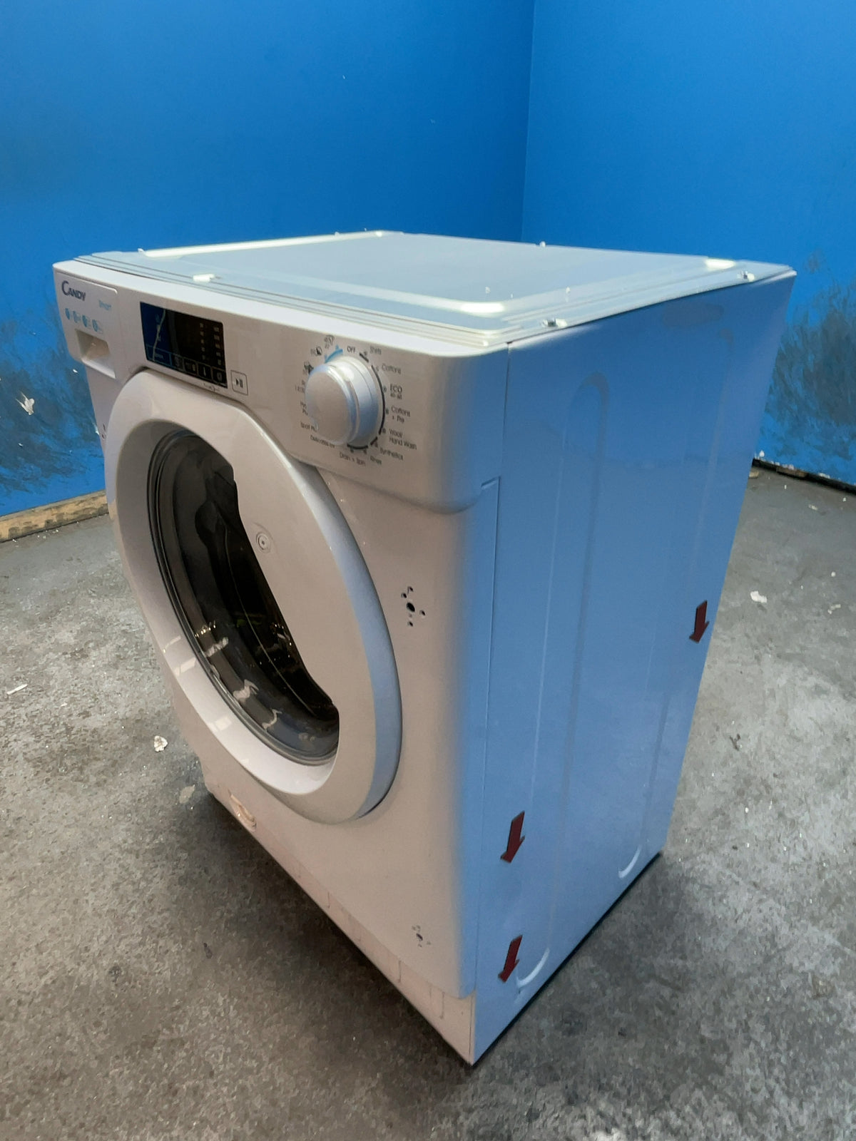 #GRC-168-761 - Candy CBW 57D1XE-80 7kg Integrated Washing Machine – 1500rpm, KG Detector, Steam Function, White