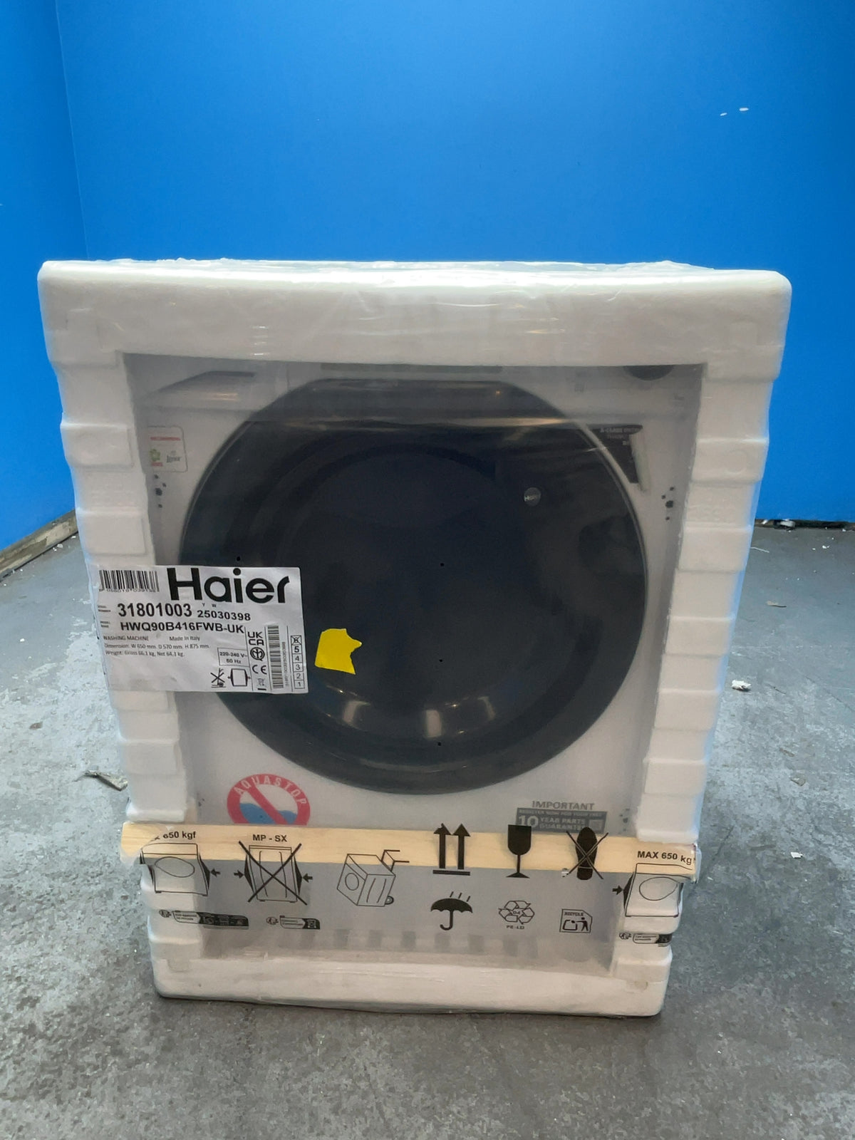 #GRC-168-765 - Haier 9kg 1600rpm Integrated Washing Machine – Inverter Motor, White