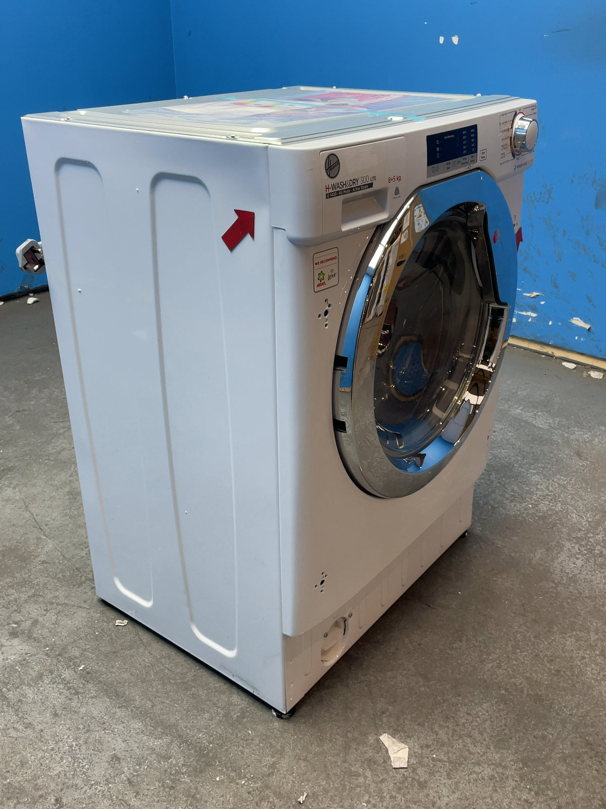 #GRC-168-767 - Hoover Integrated Washer Dryer – 8kg Wash, 5kg Dry, 1400rpm, WiFi Connected, White
