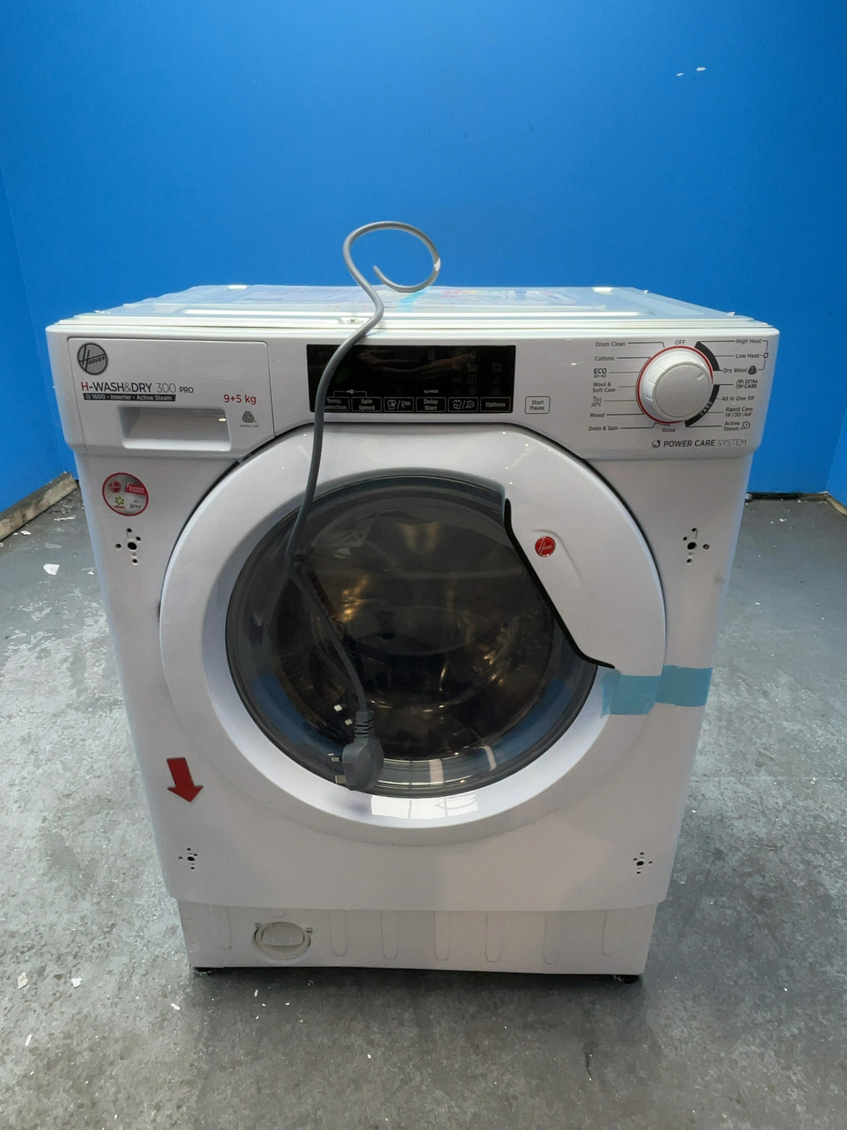 #GRC-168-772 - Hoover Integrated Washer Dryer – 9kg Wash, 5kg Dry, 1600rpm, WiFi Connected, White