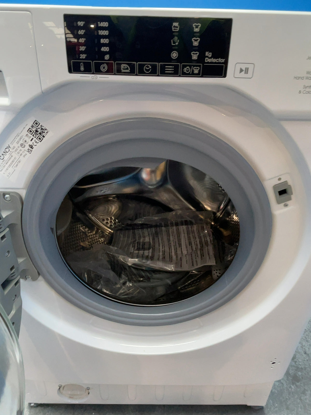 #GRC-168-800 - Candy 9kg 1400rpm Integrated Washing Machine – Inverter Motor, 14 Min Quick Wash, White