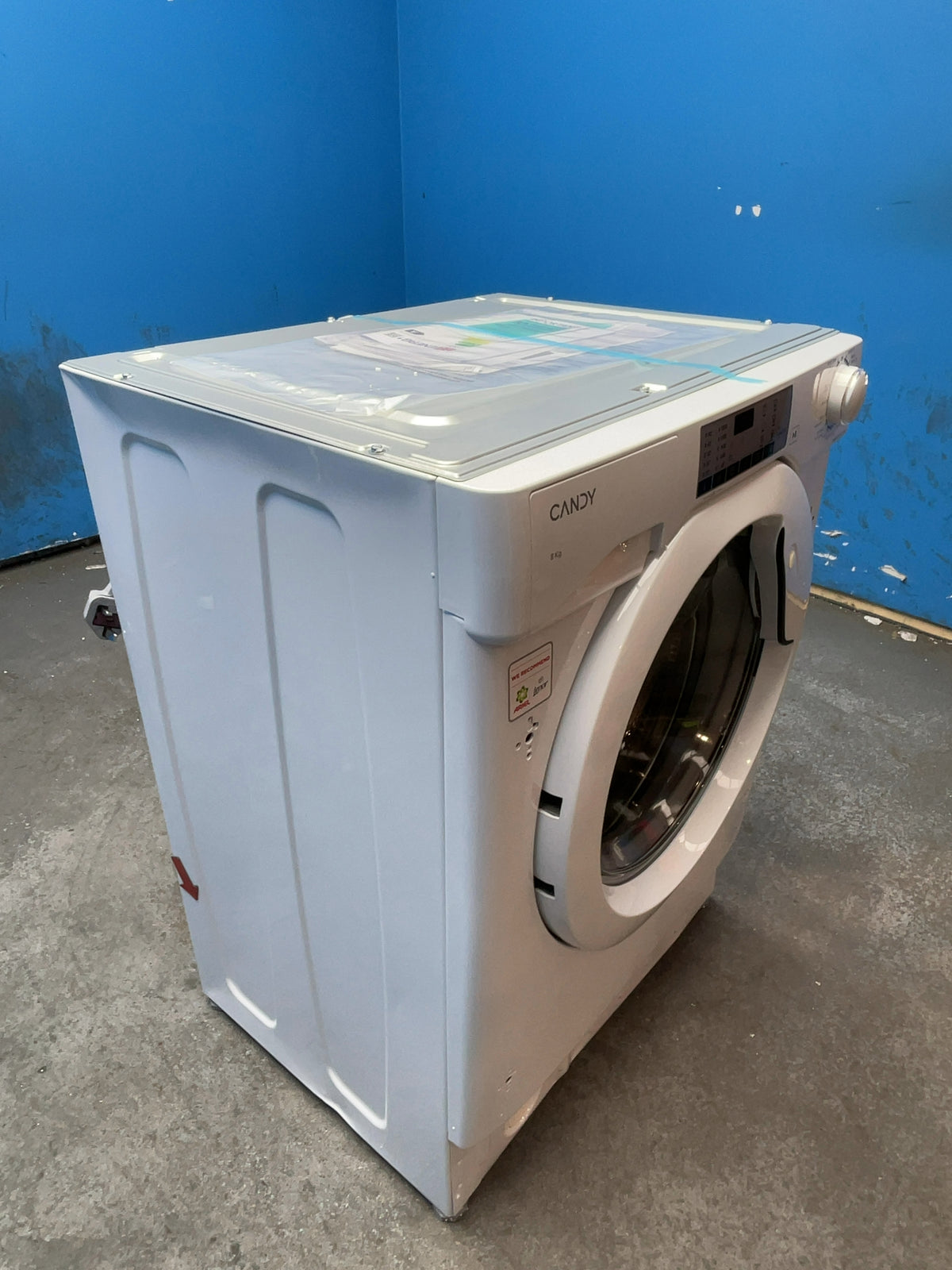 #GRC-168-809 - Candy Integrated 8kg 1200rpm Washing Machine – Inverter Motor, KG Detector, Quick 14 Min Wash, White