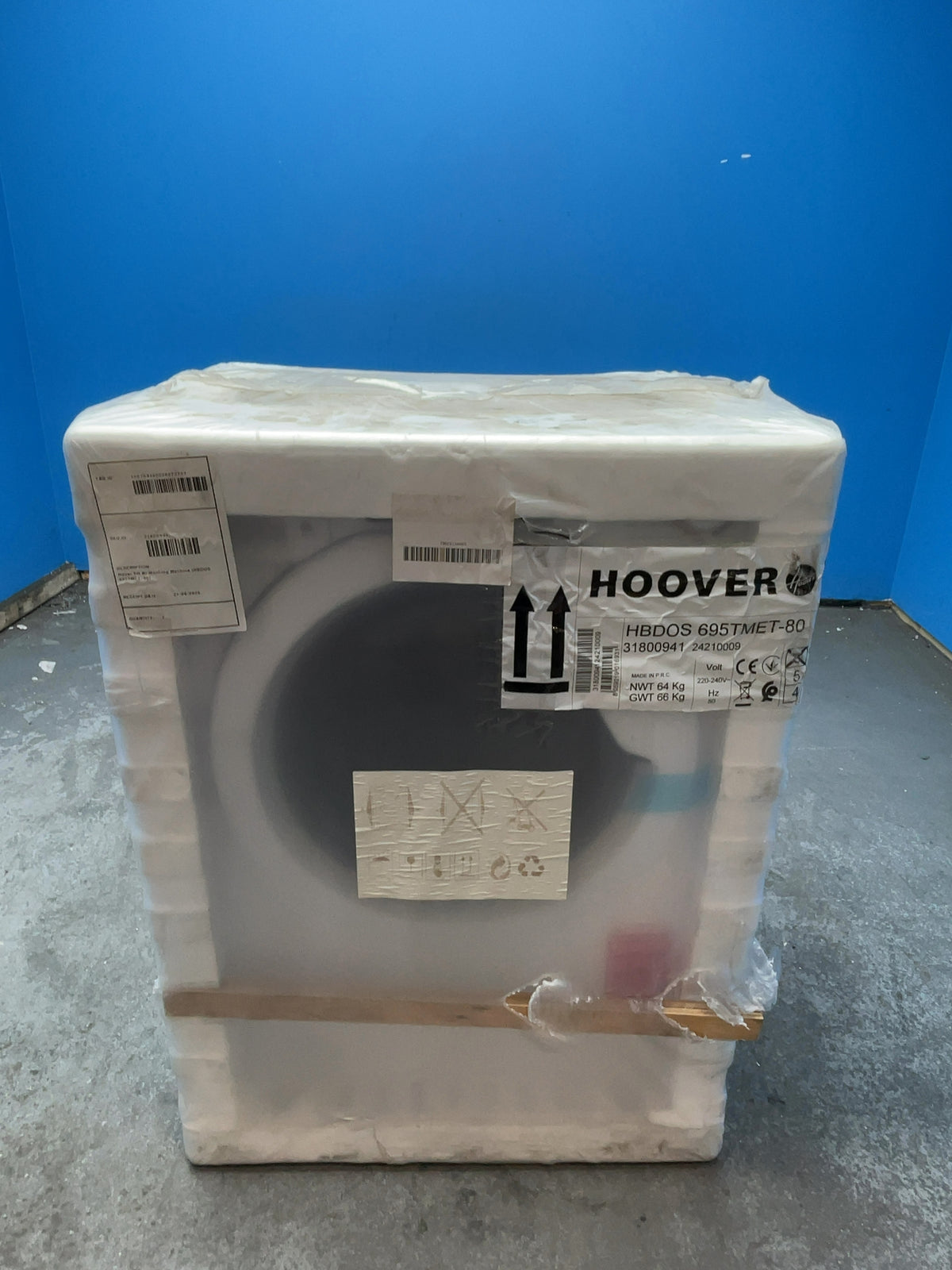 #GRC-168-811 - Hoover H-Wash & Dry 300 Pro 9kg/5kg Integrated Washer Dryer – 1600rpm, Steam Cycle, KG Mode, White