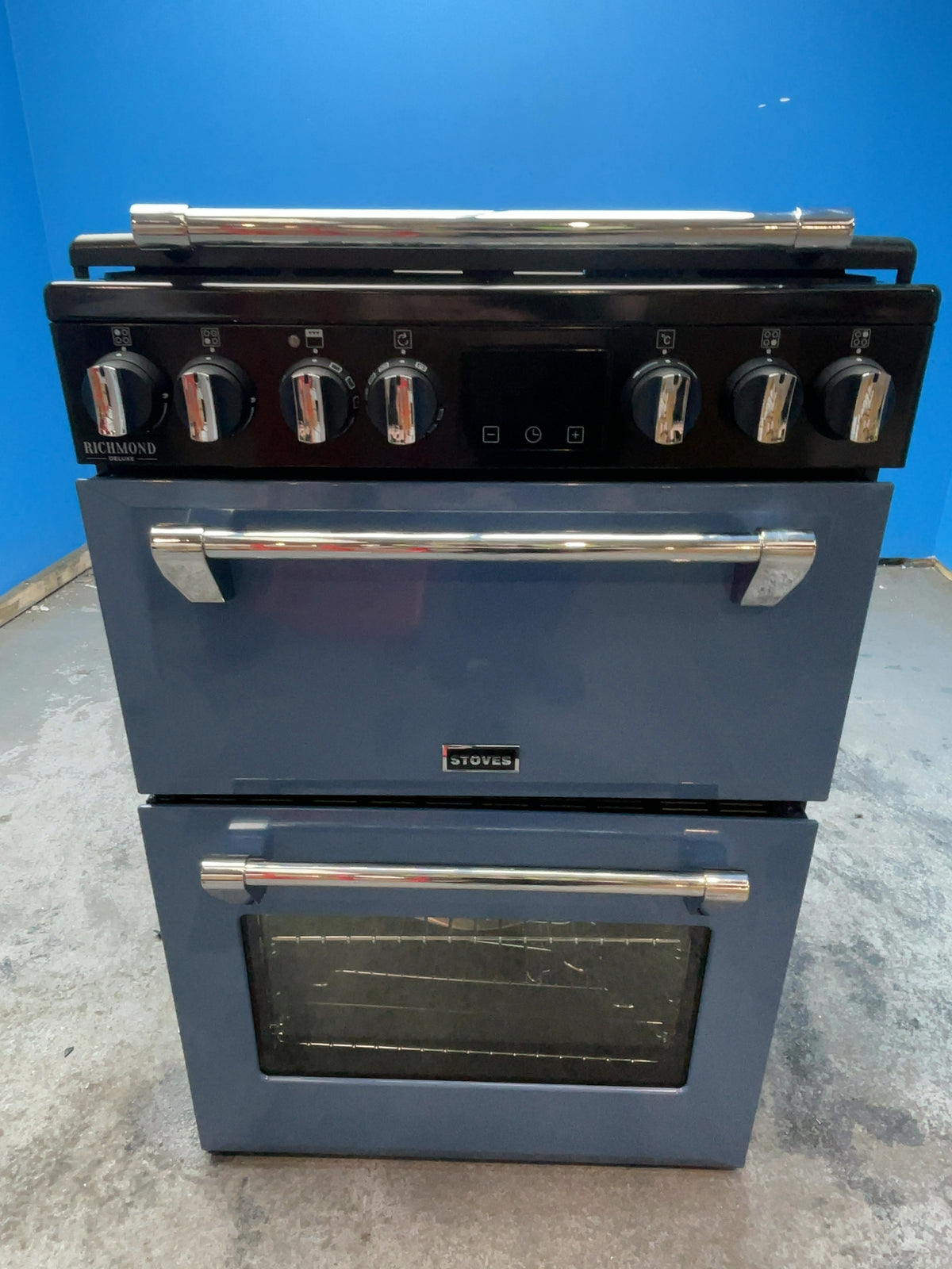 #GRC-168-830 - Stoves Richmond Deluxe 60cm Dual Fuel Cooker – PowerWok, AirFry, Blue