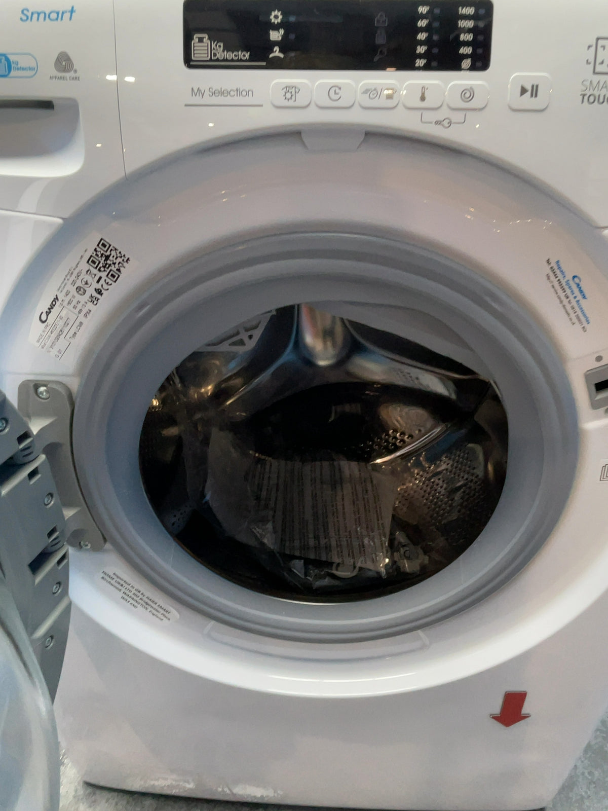 #GRC-168-900 - Candy Smart Washer Dryer – 8kg Wash, 5kg Dry, 1400rpm, WiFi Connected, White
