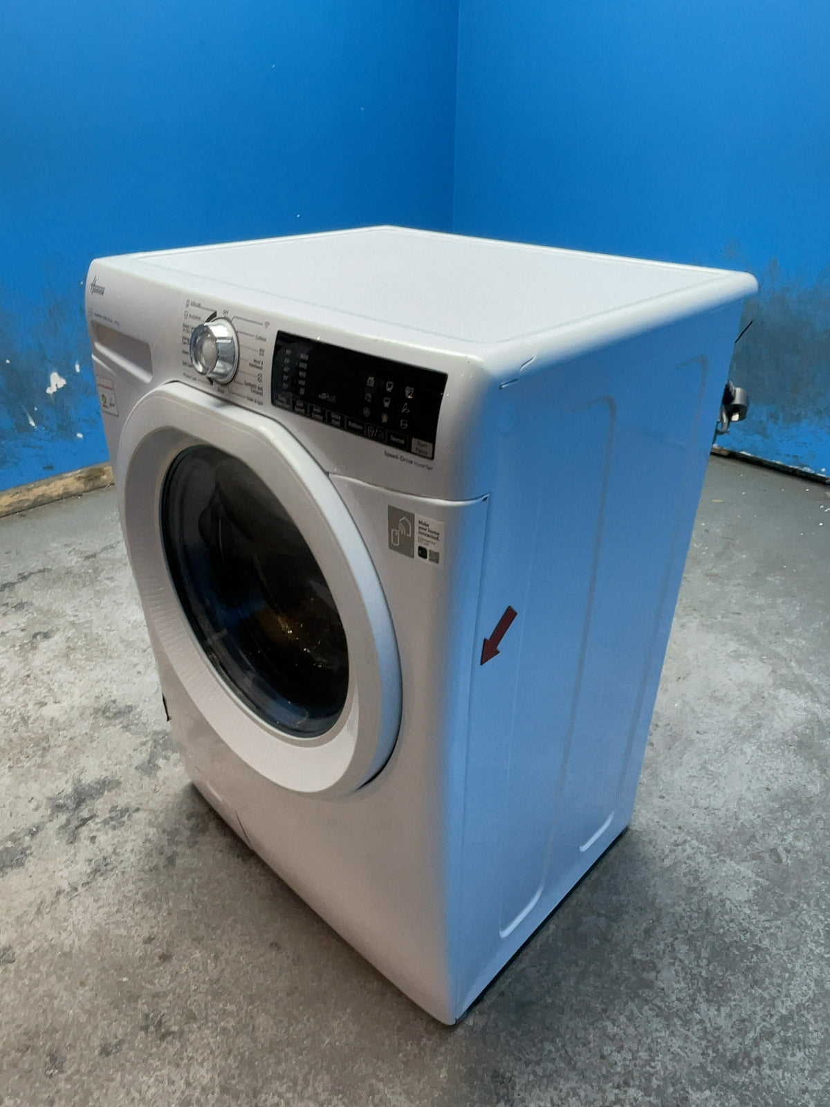 #GRC-168-907 - Hoover H-WASH 350 9kg 1600rpm Washing Machine – Eco-Power Inverter Motor, White