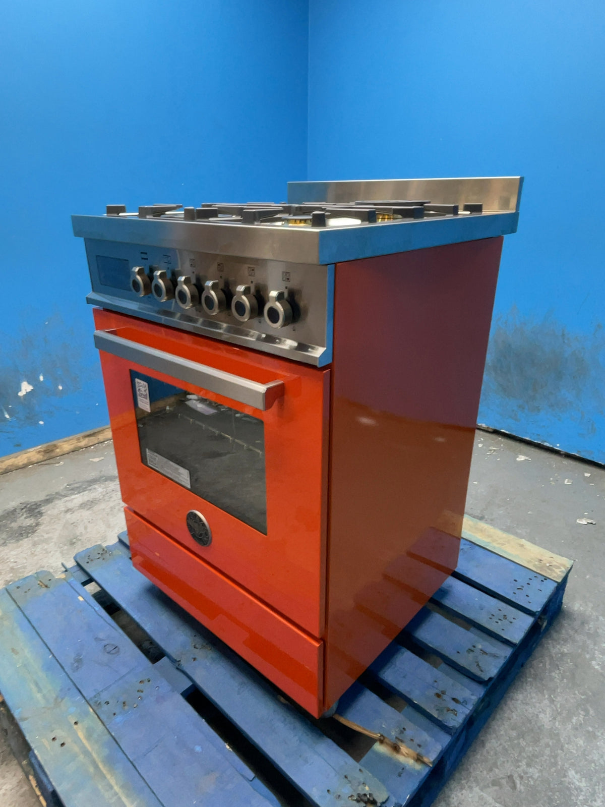 #GRC-168-955 - Bertazzoni 60cm Dual Fuel Range Cooker – 69L, 4 Gas Burners, Cast Iron Supports