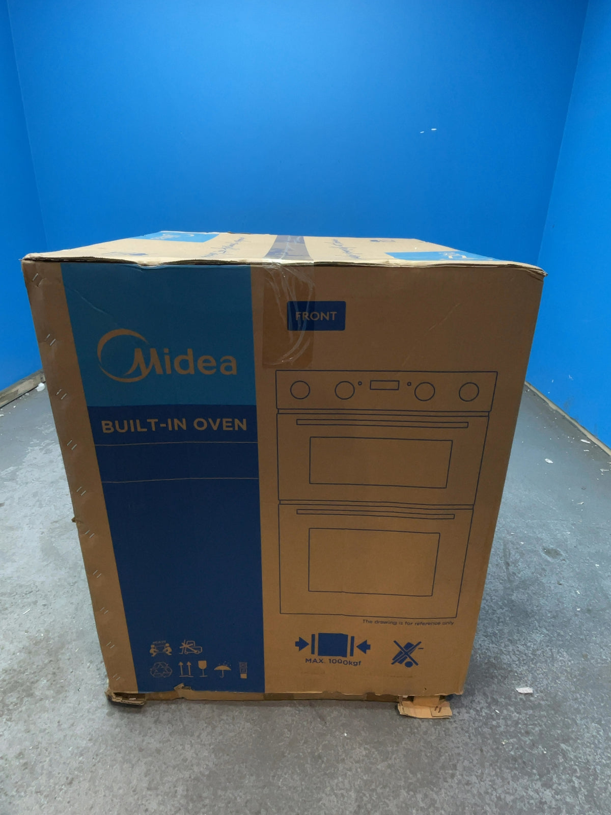 #GRC-169-042 - Midea 60cm Built-Under Electric Double Oven – 54L Fan Oven, 38L Top Oven & Grill, Stainless Steel