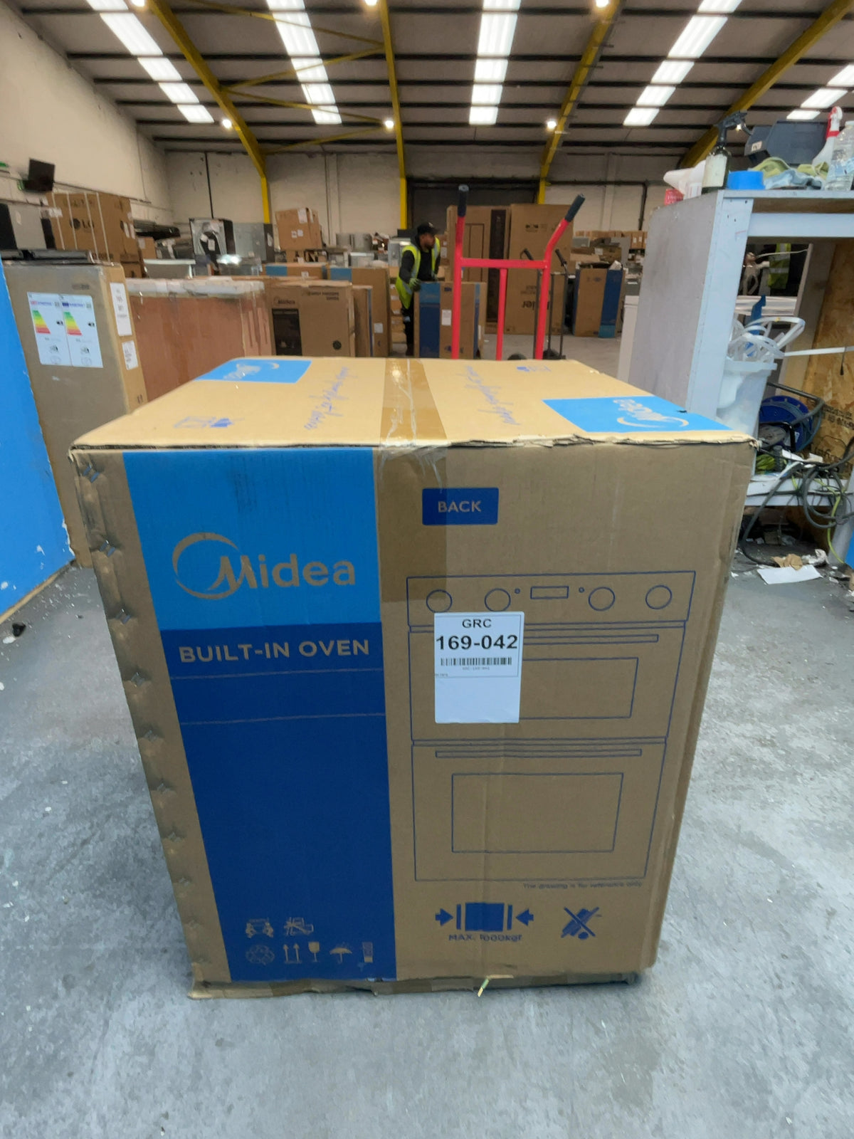 #GRC-169-042 - Midea 60cm Built-Under Electric Double Oven – 54L Fan Oven, 38L Top Oven & Grill, Stainless Steel