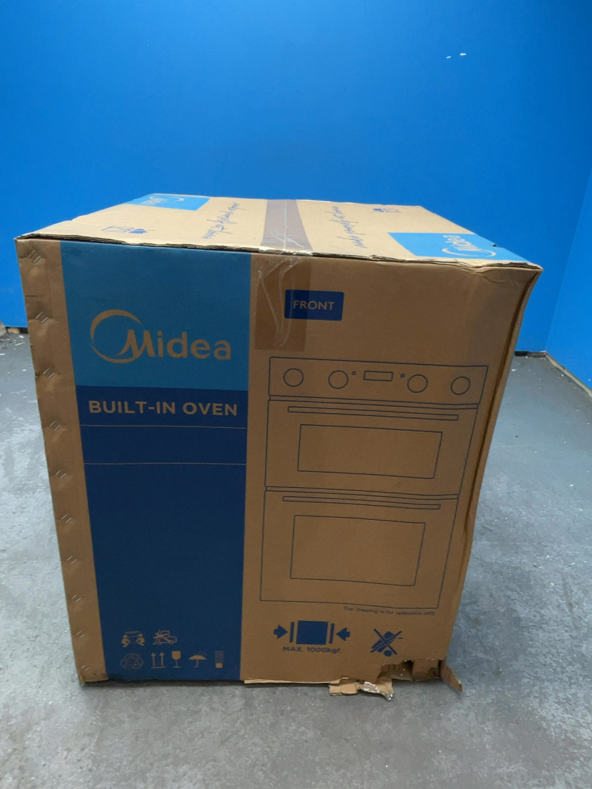 #GRC-169-043 - Midea 60cm Built-Under Electric Double Oven – 54L Fan Oven, 38L Top Oven & Grill, Stainless Steel