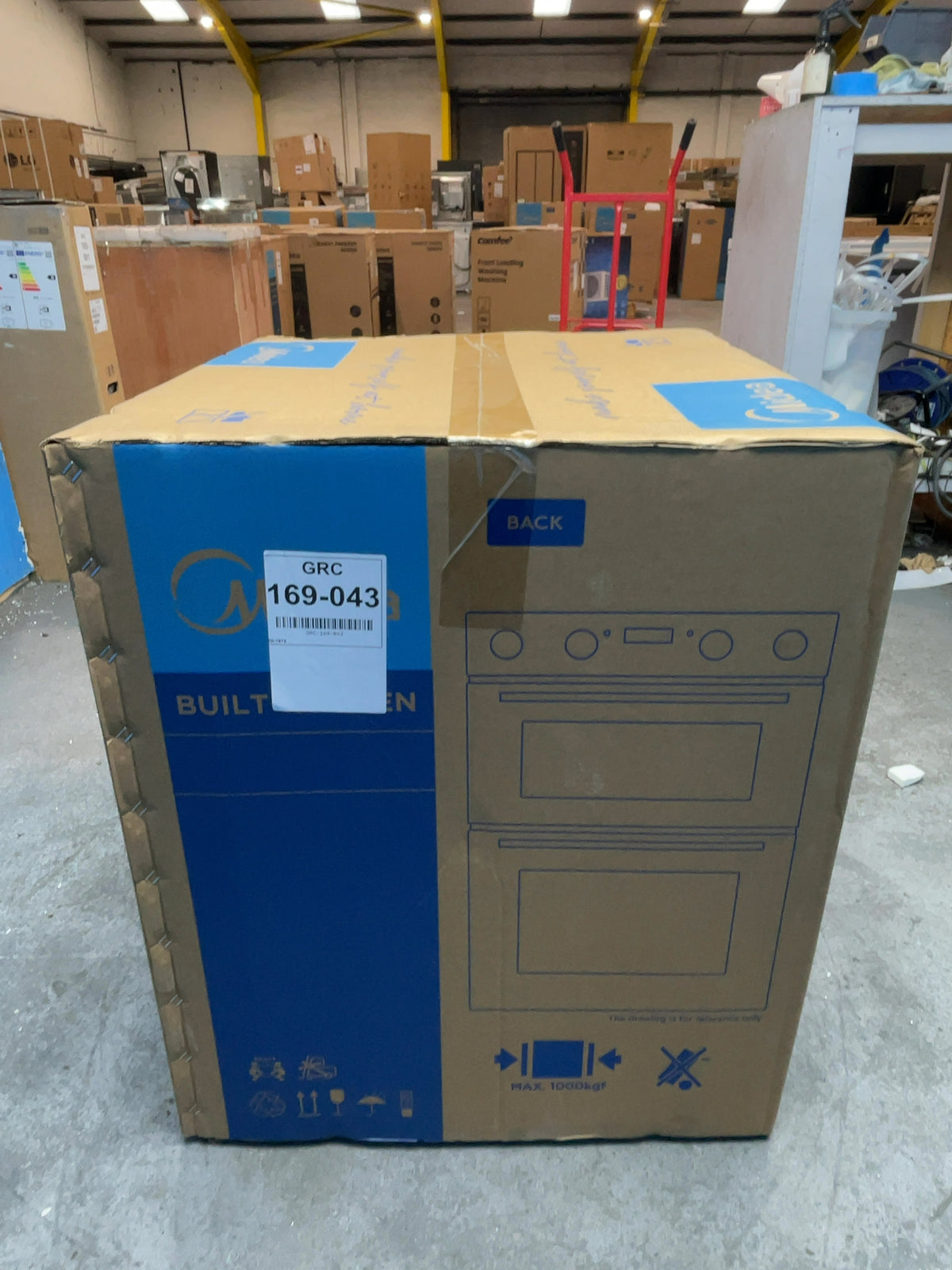 #GRC-169-043 - Midea 60cm Built-Under Electric Double Oven – 54L Fan Oven, 38L Top Oven & Grill, Stainless Steel