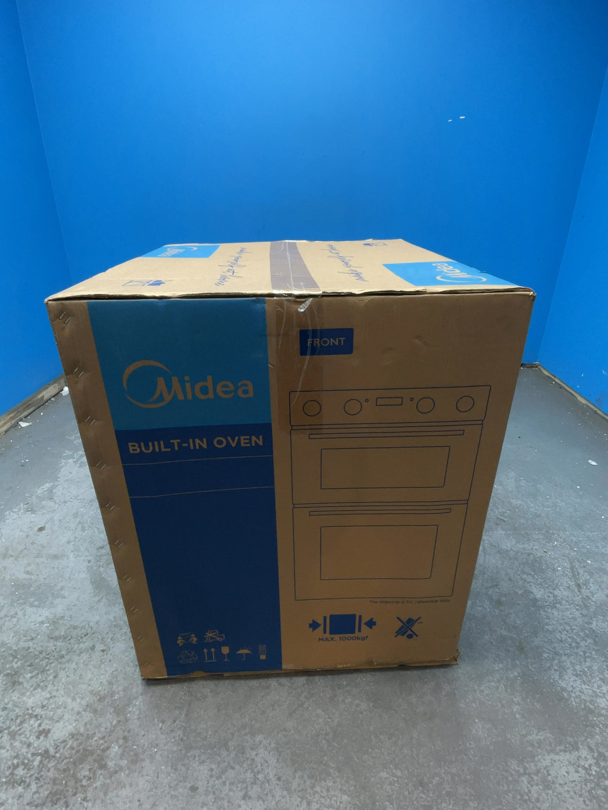 #GRC-169-044 - Midea 60cm Built-Under Electric Double Oven – 54L Fan Oven, 38L Top Oven & Grill, Stainless Steel