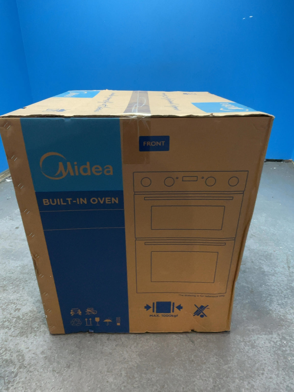 #GRC-169-045 - Midea 60cm Built-Under Electric Double Oven – 54L Fan Oven, 38L Top Oven & Grill, Stainless Steel