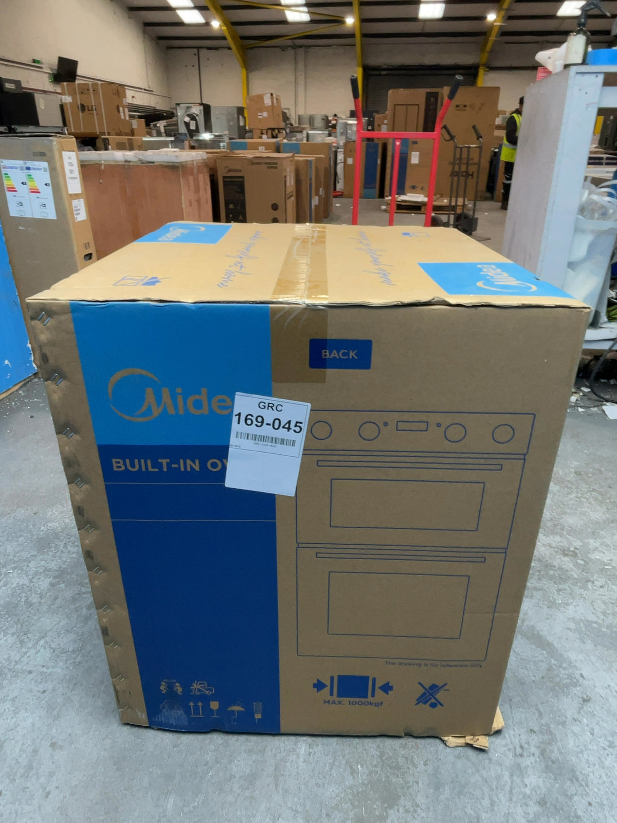 #GRC-169-045 - Midea 60cm Built-Under Electric Double Oven – 54L Fan Oven, 38L Top Oven & Grill, Stainless Steel