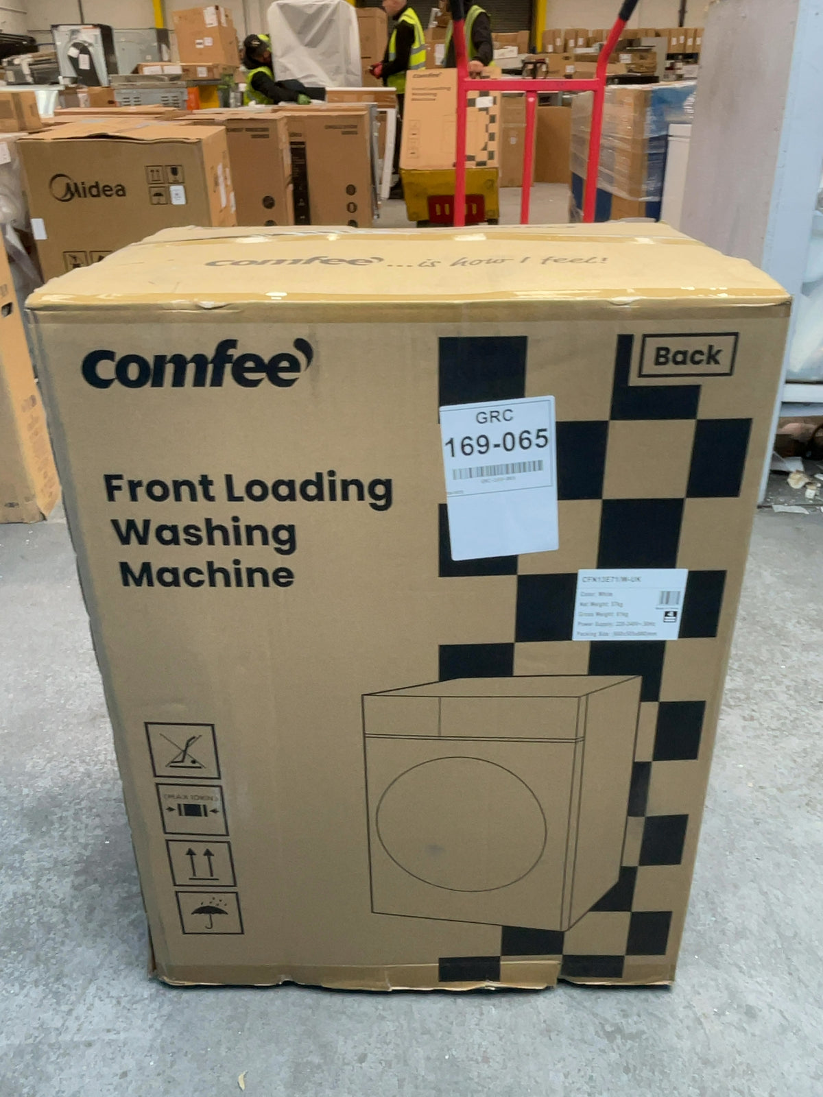 #GRC-169-065 - Comfee 7kg 1200rpm Washing Machine – Steam Wash & 15 Min Quick Cycle, White
