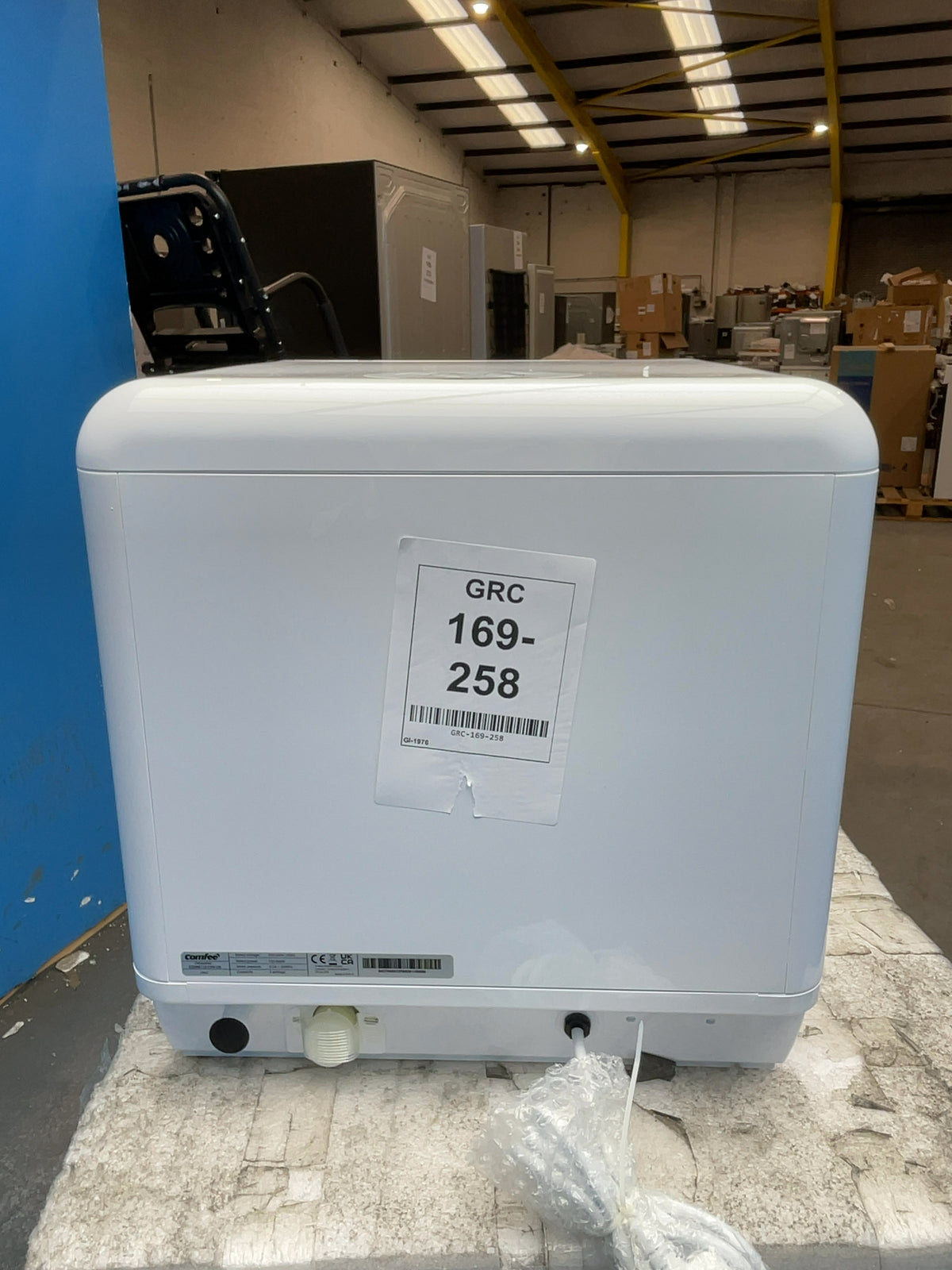 #GRC-169-258 - Comfee Mini Table Top Dishwasher – 5L Water Tank, No Plumbing, 98°C Steam Wash, White