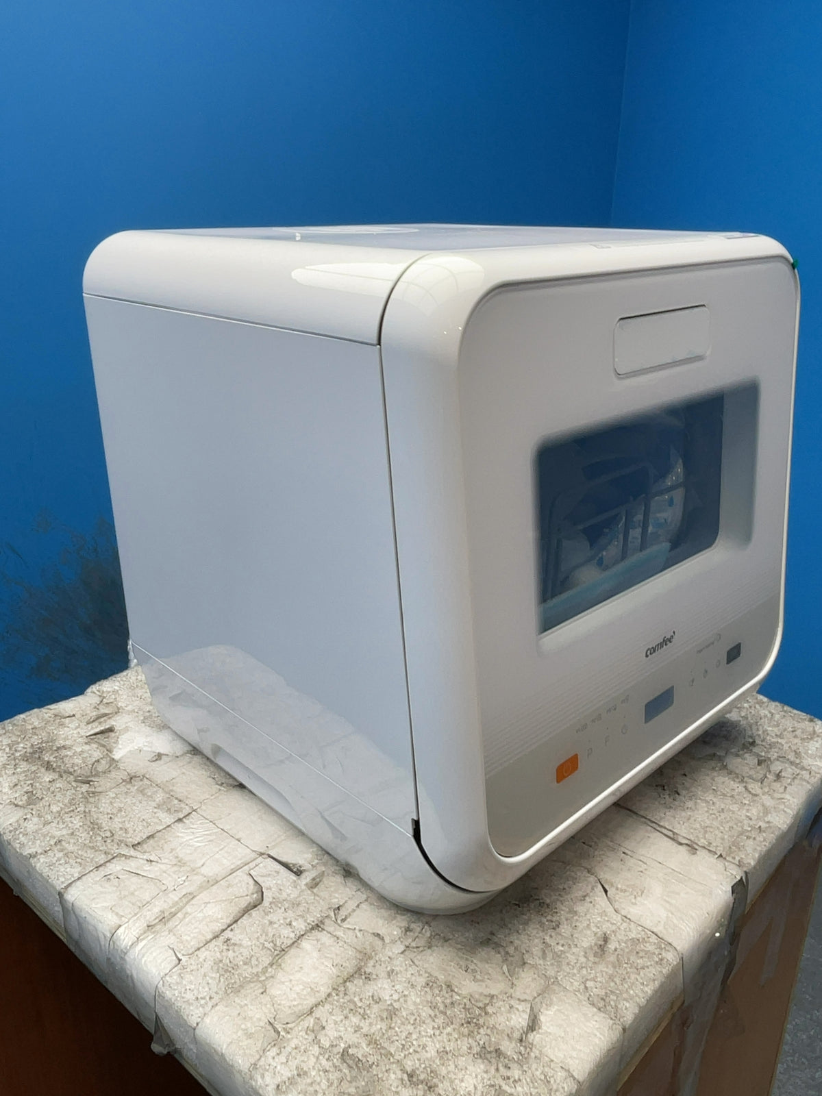 #GRC-169-258 - Comfee Mini Table Top Dishwasher – 5L Water Tank, No Plumbing, 98°C Steam Wash, White