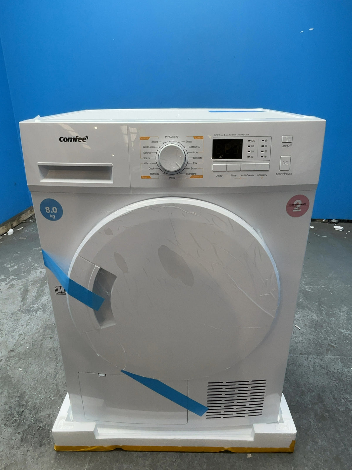 #GRC-169-260 - Comfee 8kg Heat Pump Tumble Dryer – 16 Programmes, Auto Dry Sensor, Anti-Crease, White
