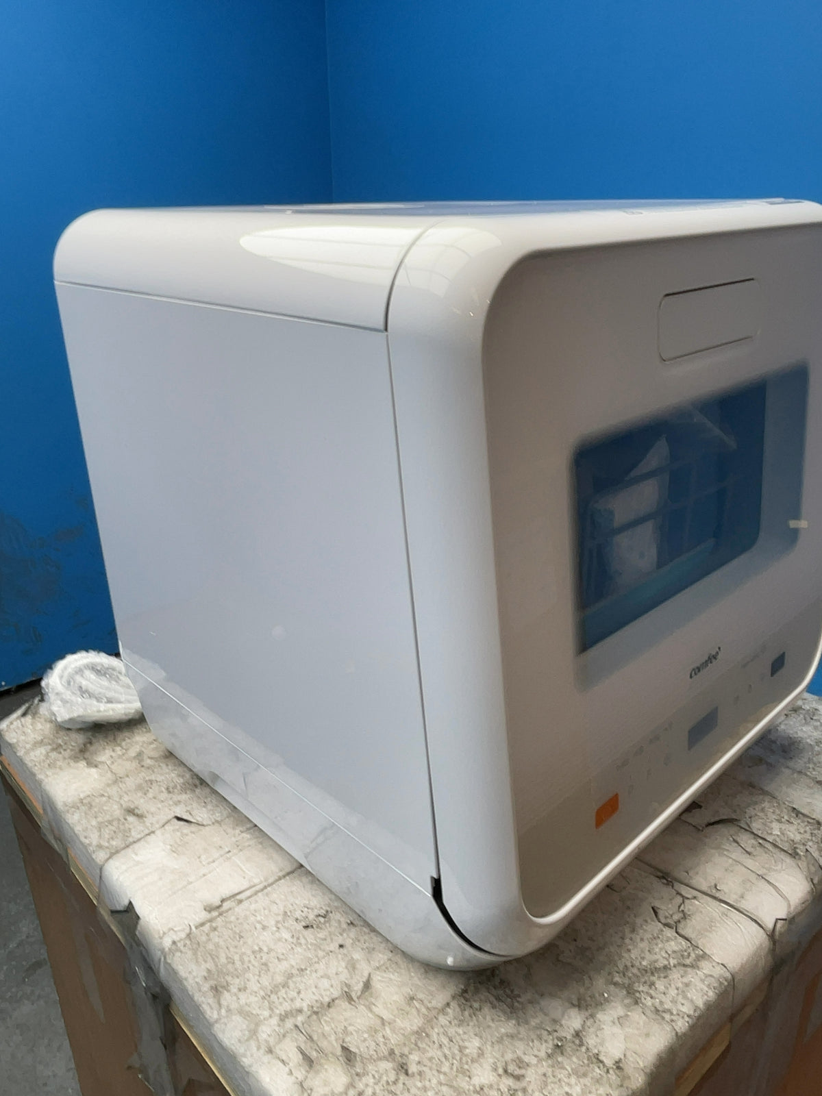#GRC-169-262 - Comfee Mini Table Top Dishwasher – 5L Water Tank, No Plumbing, 98°C Steam Wash, White