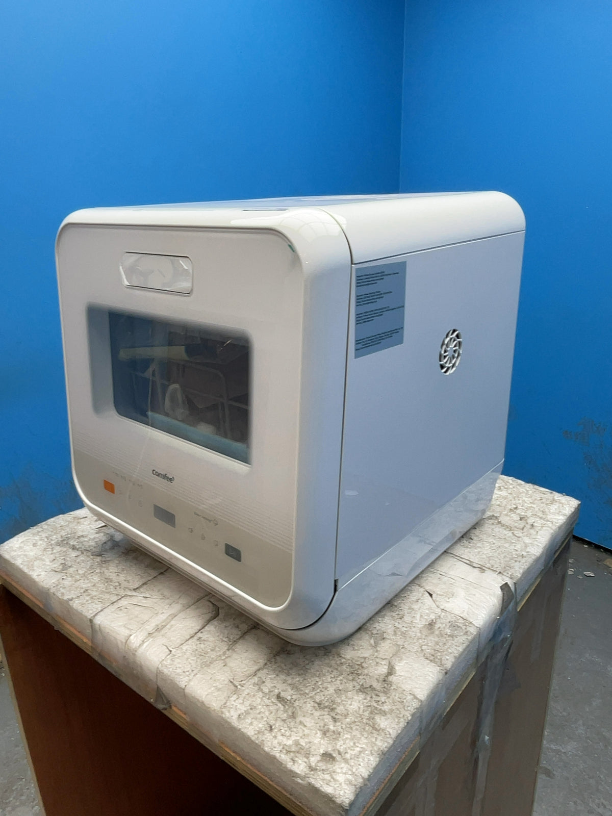 #GRC-169-263 - Comfee Mini Table Top Dishwasher – 5L Water Tank, No Plumbing, 98°C Steam Wash, White
